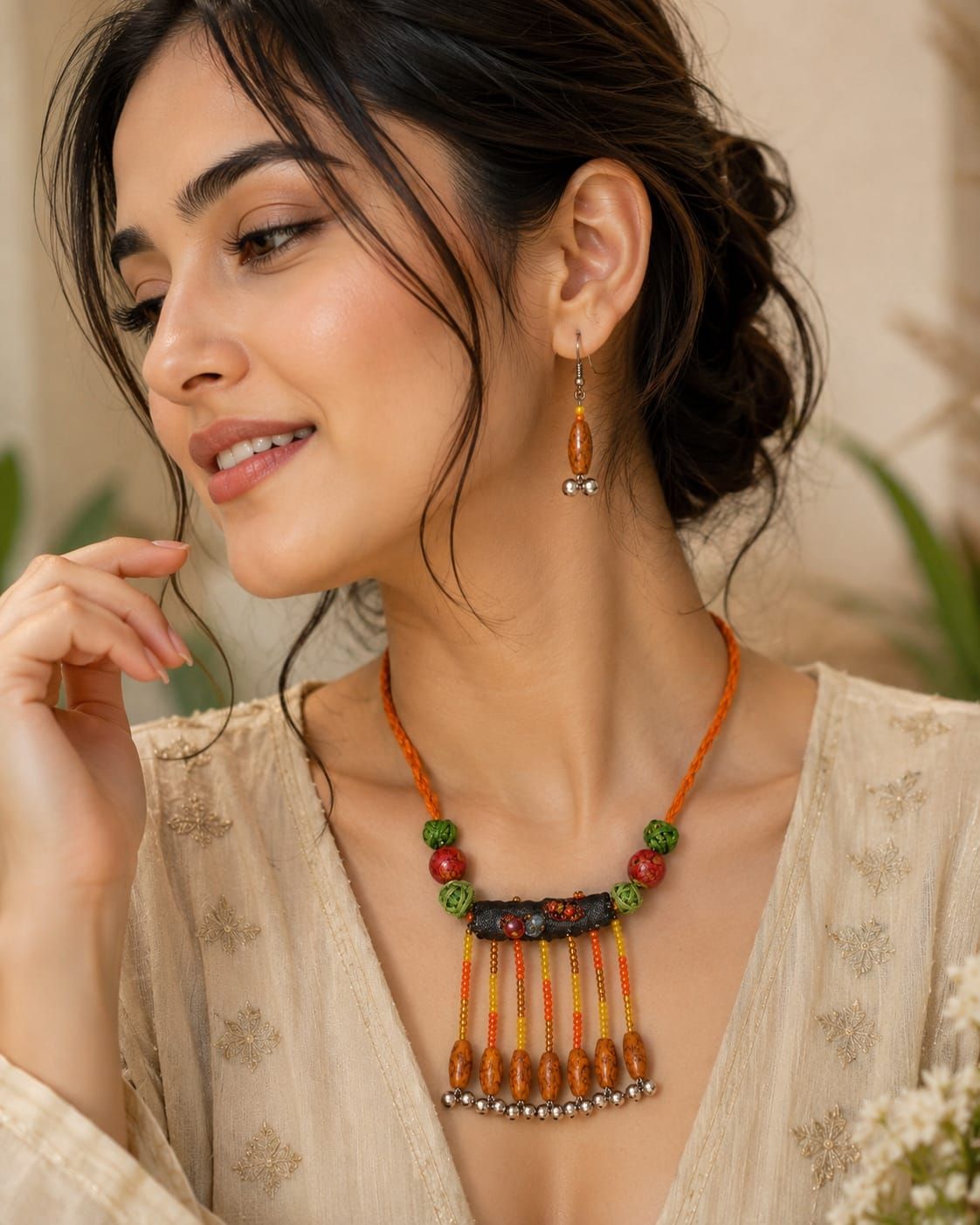 Aarohi Handcrafted Artisan Ethnic Statement Necklace Set