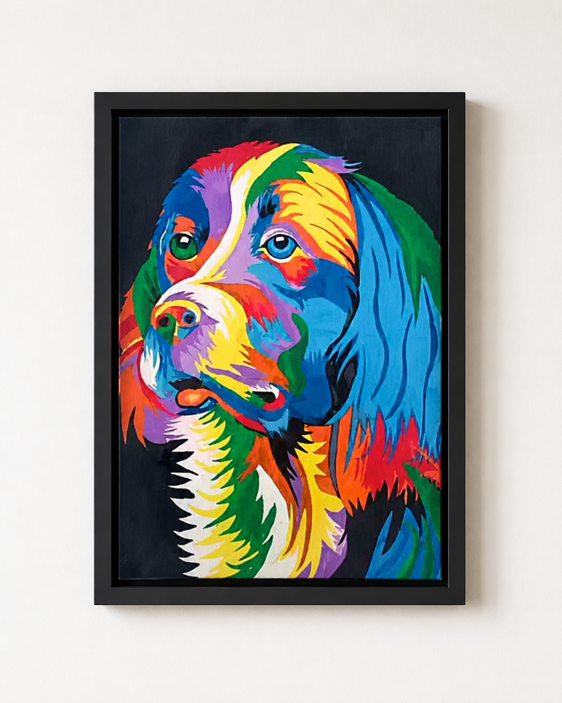 Modern Abstract Dog Paper Wall Painting (A4 Size)