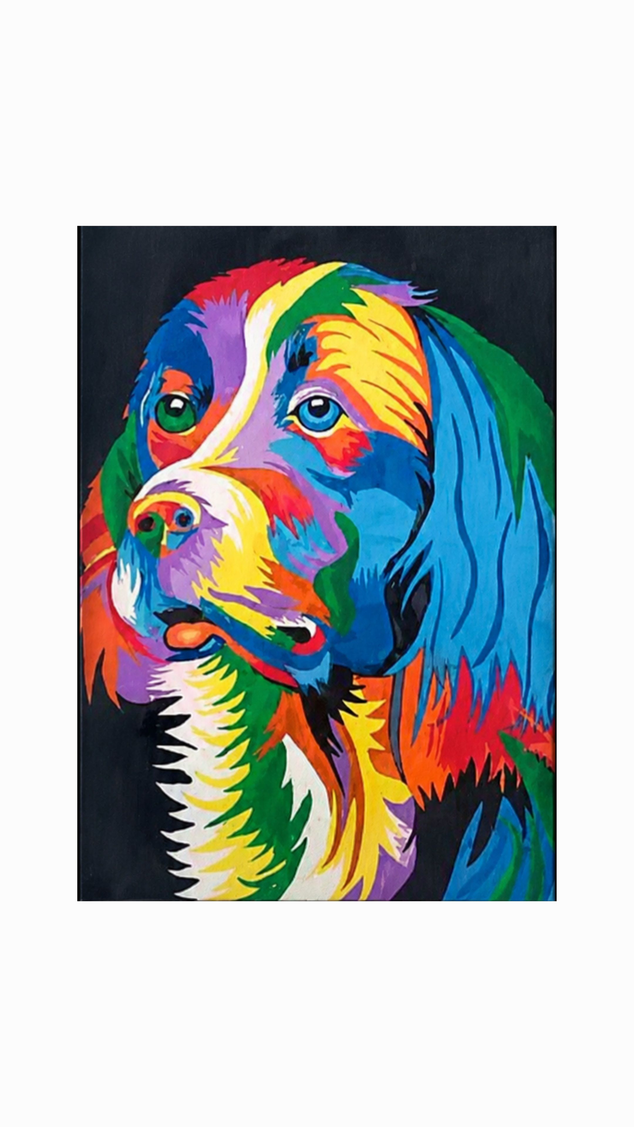 Abstract Art of Dog - back view