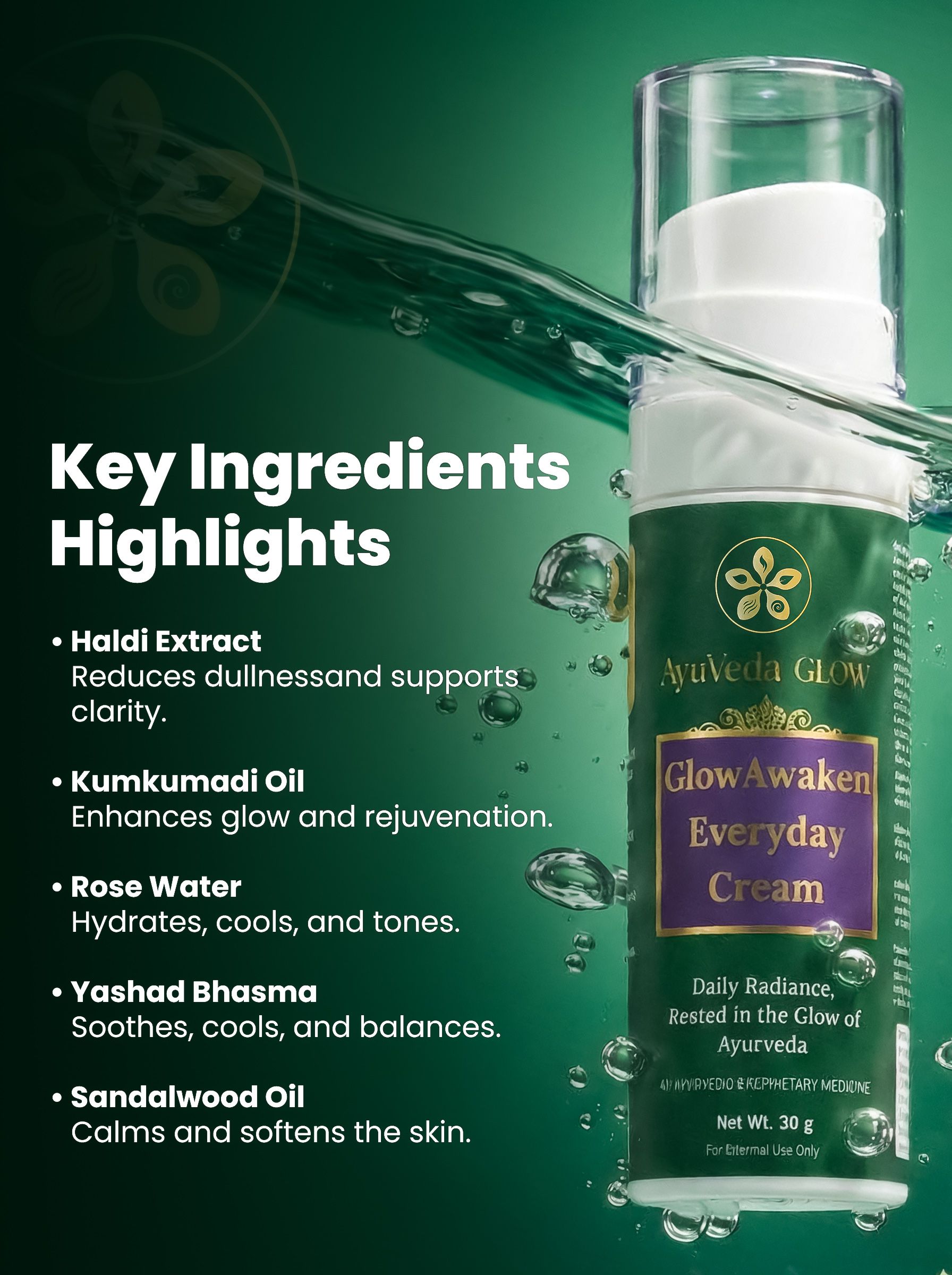GlowAwaken: Ayurvedic Everyday Face Cream - detail view