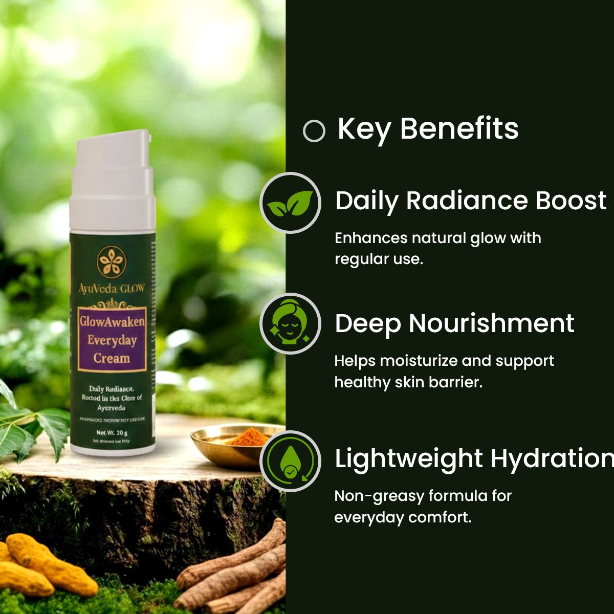 GlowAwaken: Ayurvedic Everyday Face Cream - close-up