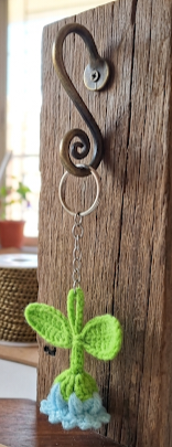 Handmade Crochet Bell Flower Keychain / Bag Charm