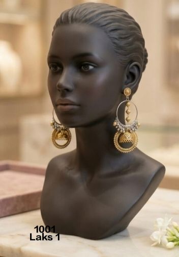 Artisan Dual-Tone Oxidized Ethnic Dangle Earrings