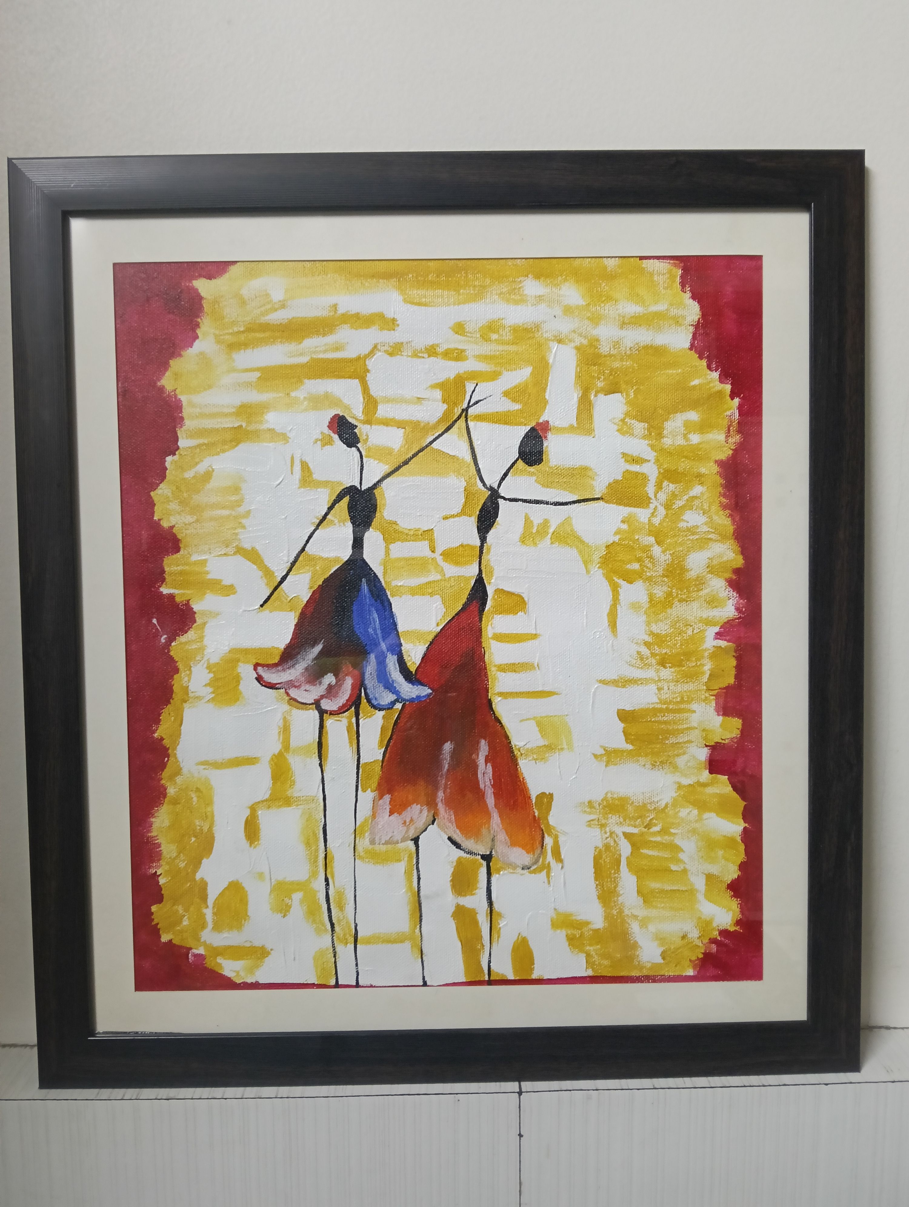 Selling handmade canvas painting with texture form
