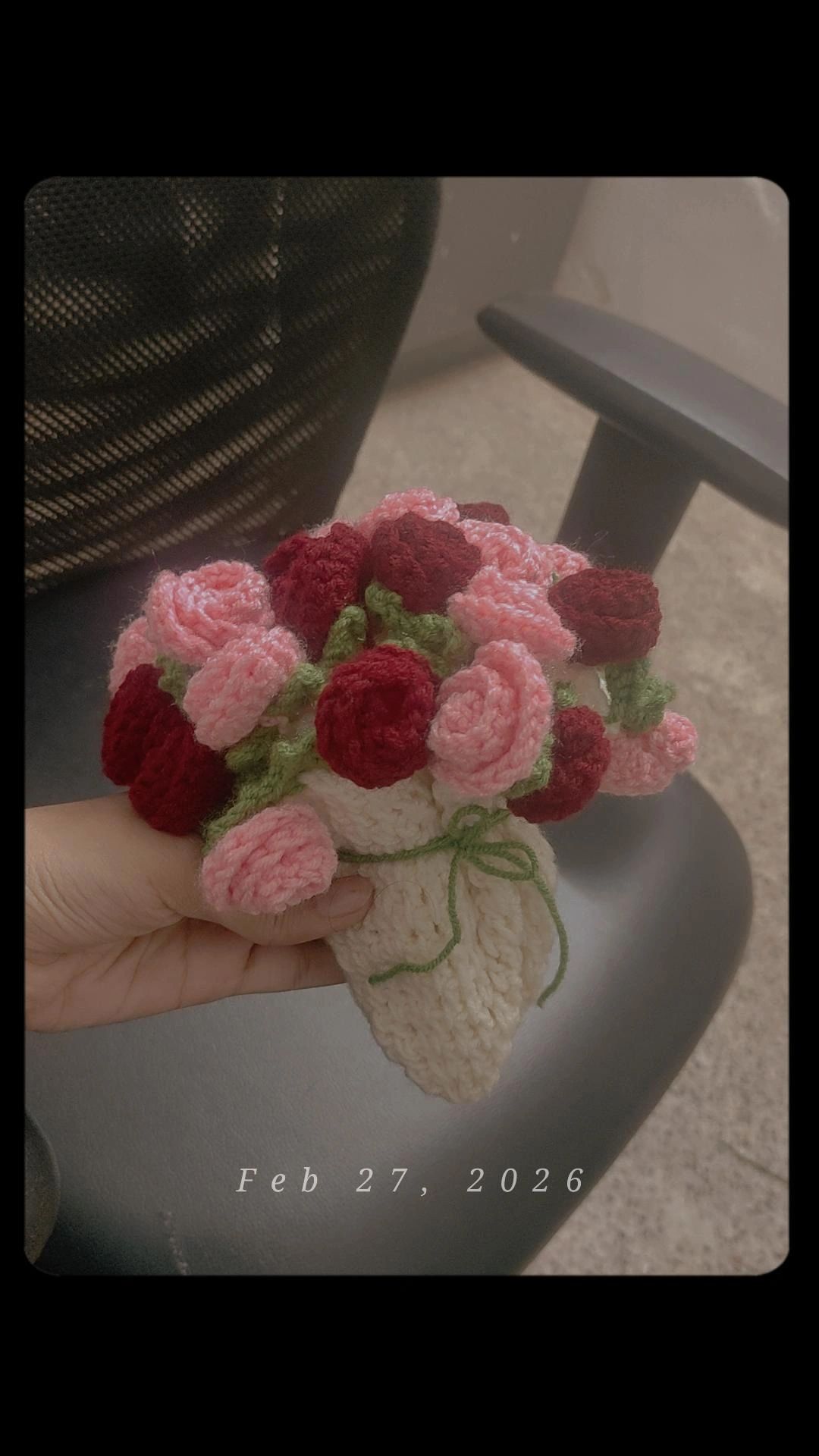 Handmade Crochet Floral Bouquet Gift Arrangement