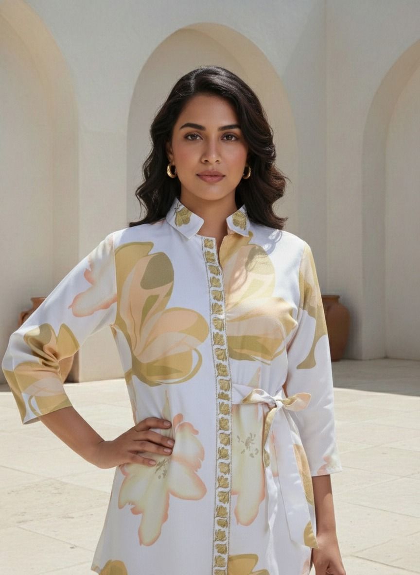 Stylish designer party wear cord set - back view
