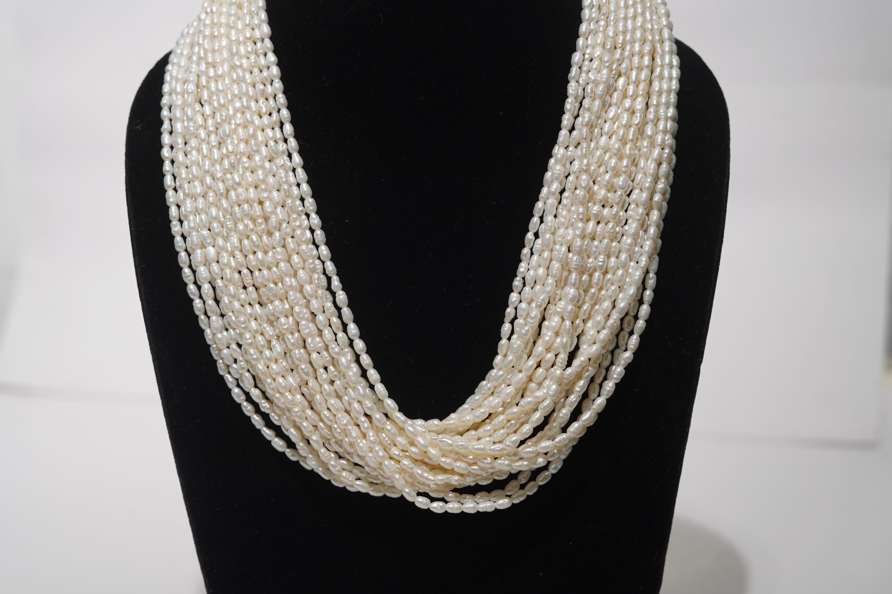 Natural Freshwater Real Pearl Gemstone Beads White Rice Oval