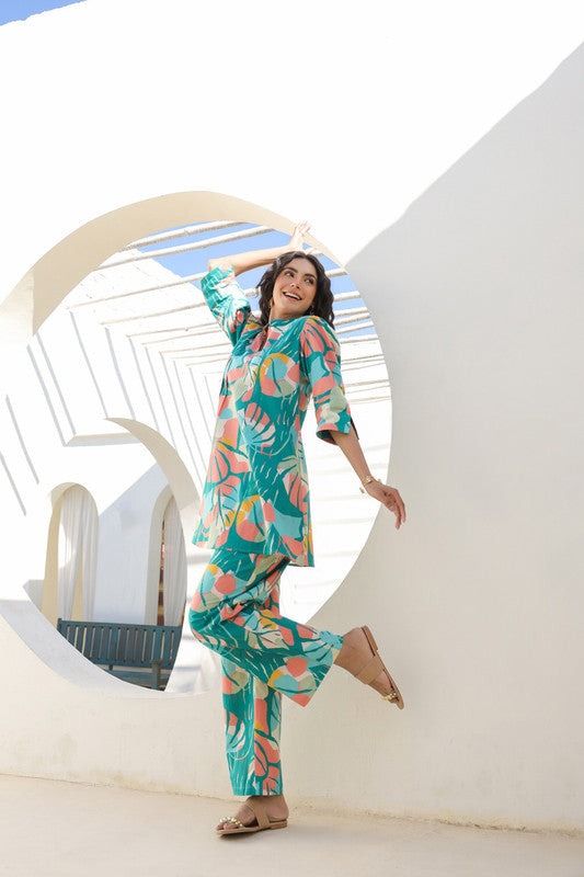 Stylish party wear designer cord set - detail view