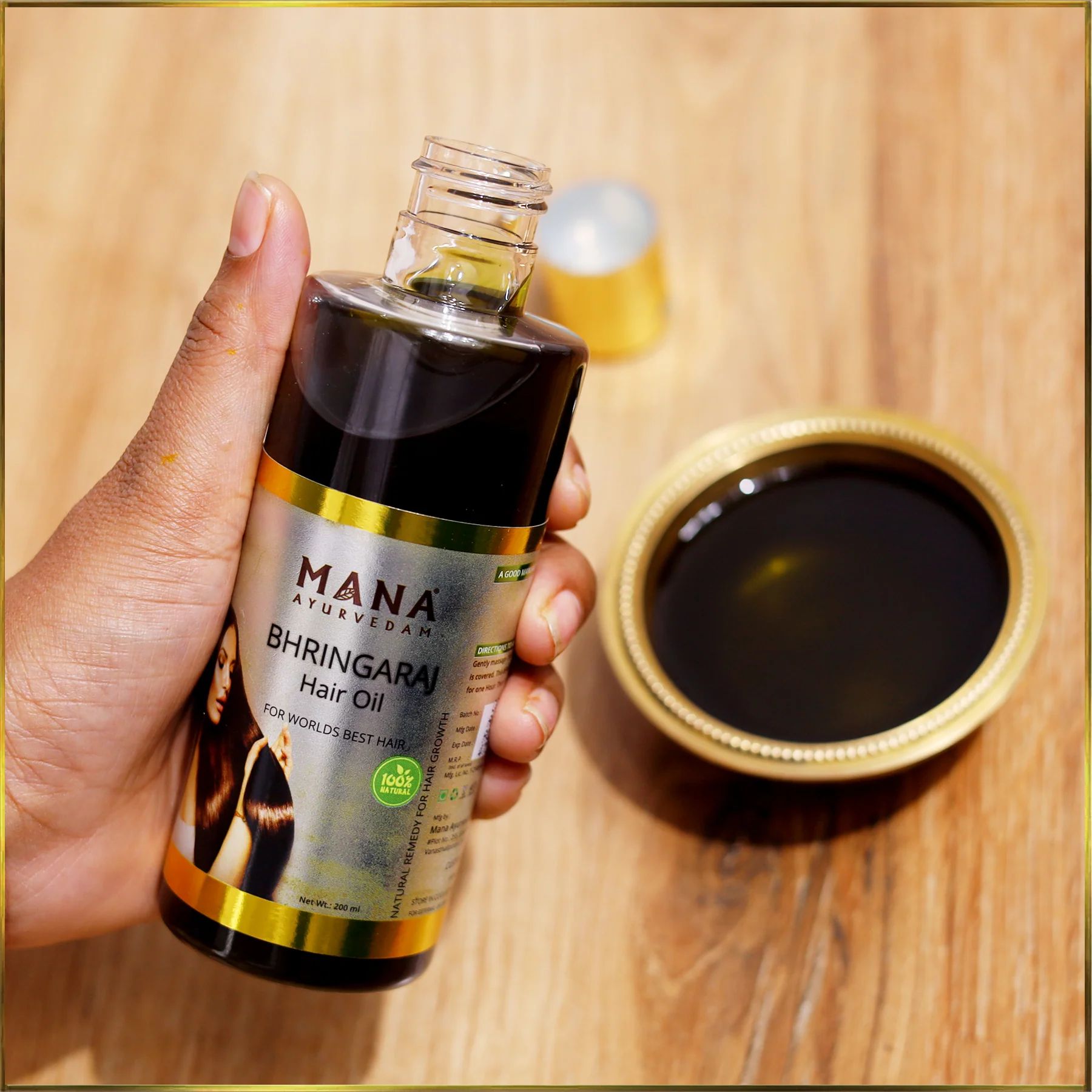 BHRINGARAJ HAIR OIL - back view