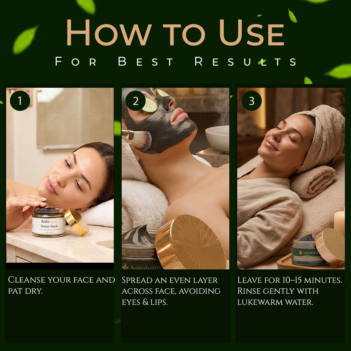 RishiMuni: Ayurvedic Detox Face Mask - How to use