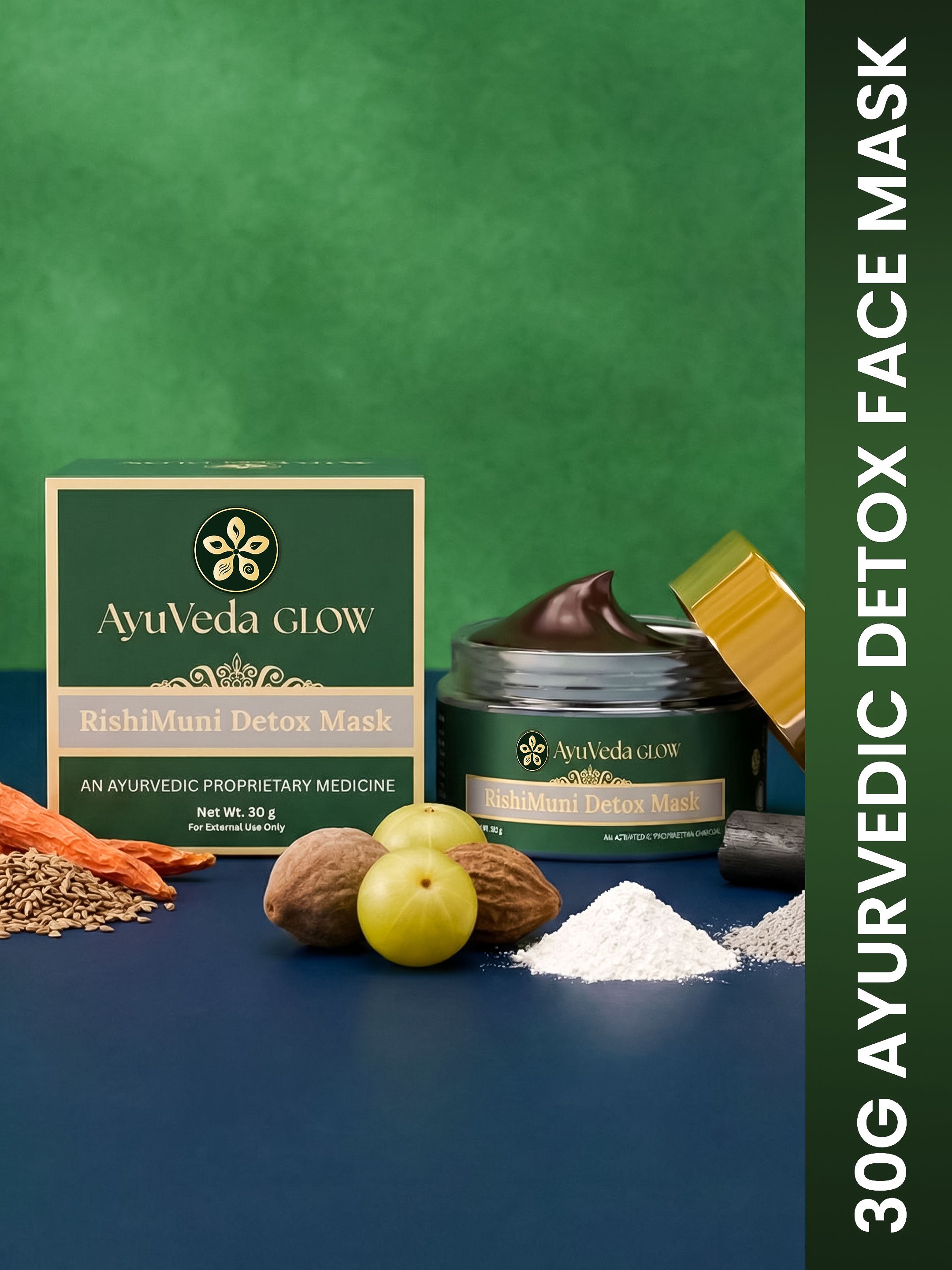 AyuVeda GLOW RishiMuni Ayurvedic Detox Face Mask (30g)