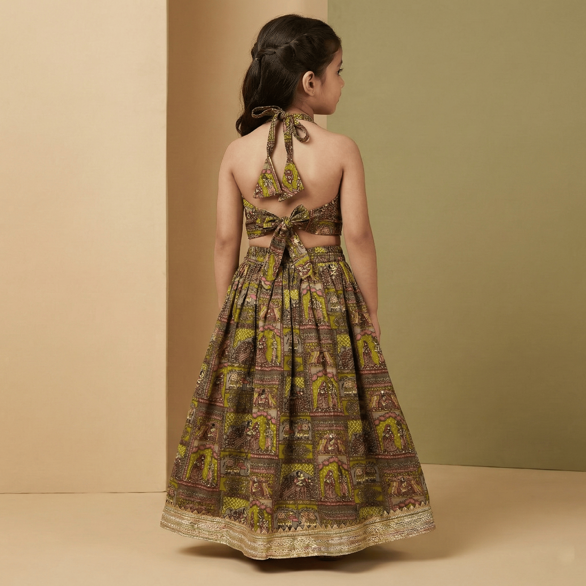 Ethnic Skirt Top Set - detail view