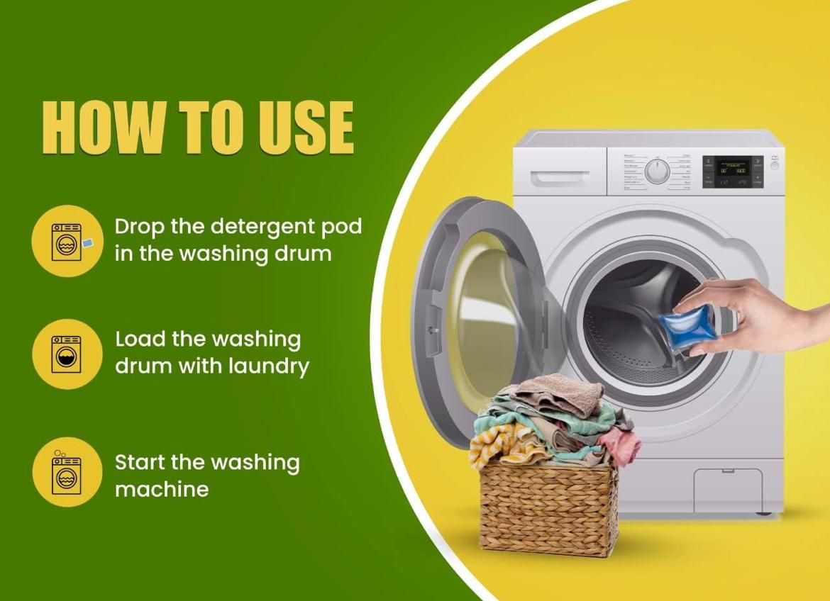 Ecomatic All-in-One Eco-Soluble Detergent Laundry Pods (Pack of 30)