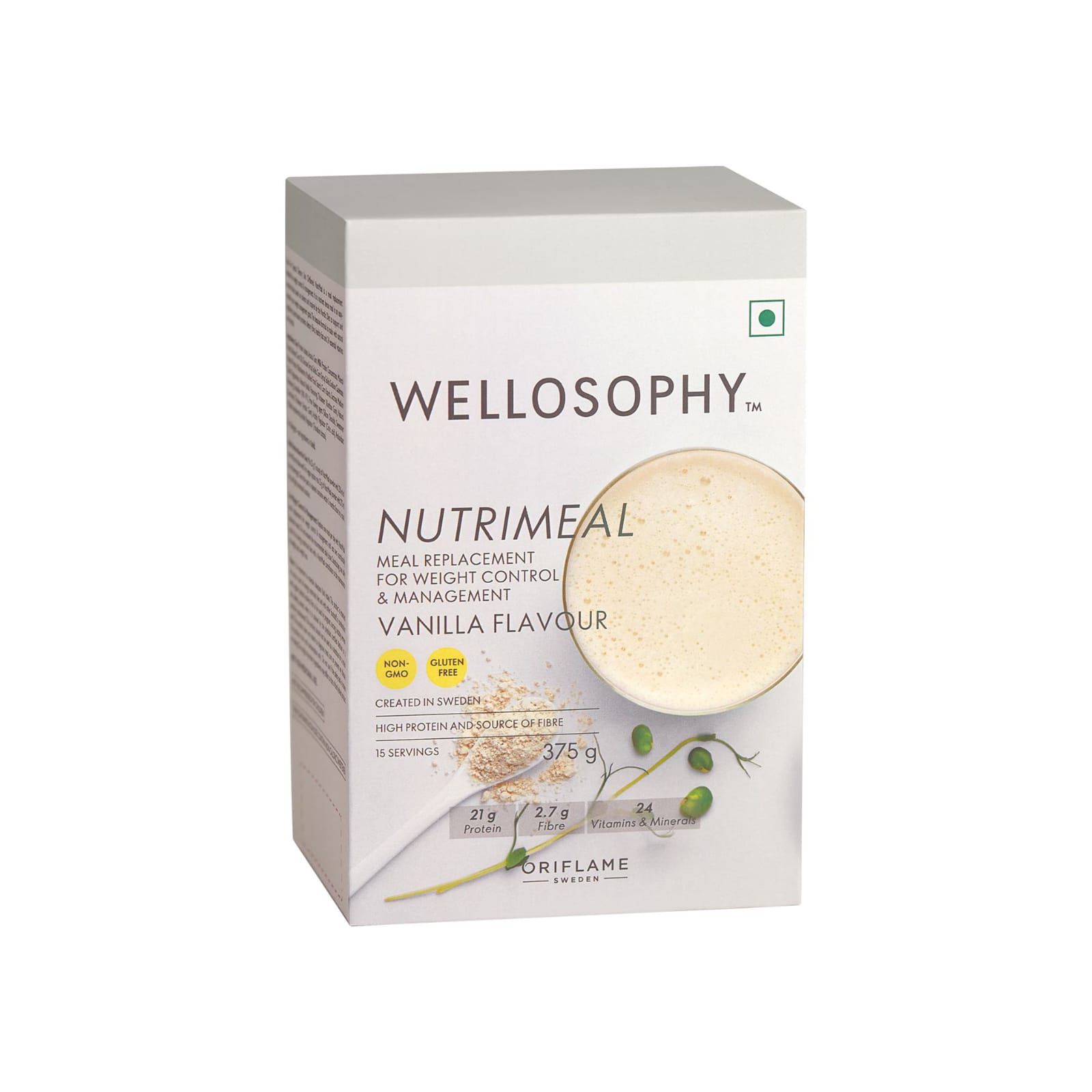 Oriflame Wellosophy NutriMeal Plant-Based Vanilla Protein Powder (375g)