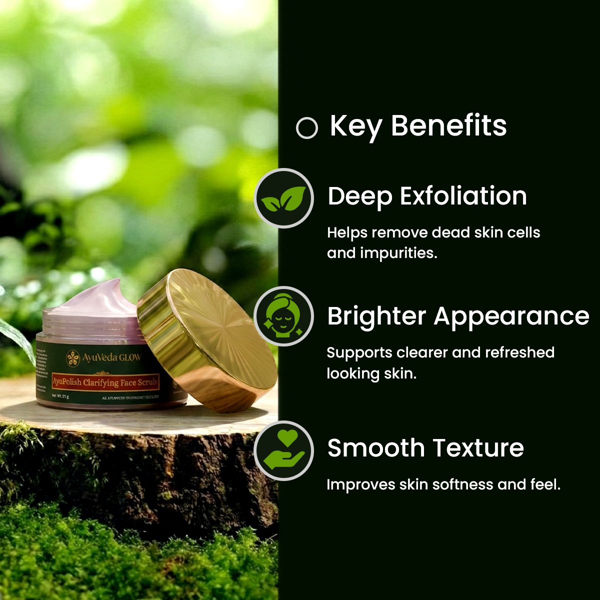 AyuPolish: Ayurvedic Clarifying Face Scrub - benefits