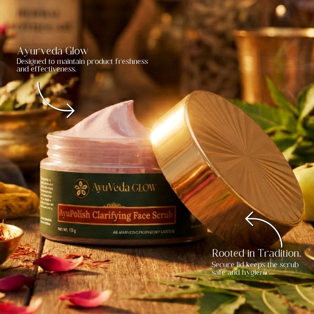AyuPolish: Ayurvedic Clarifying Face Scrub - close-up