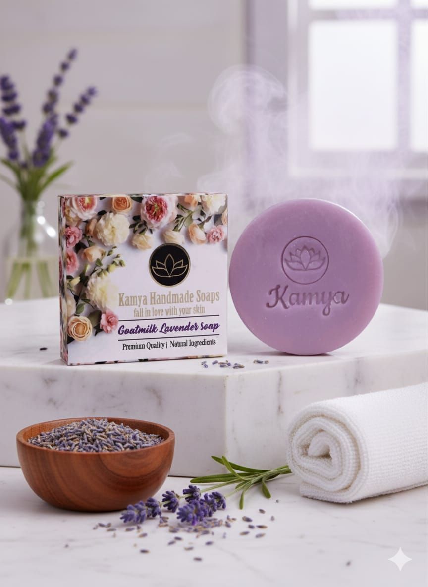 Kamya Handmade Goat Milk Lavender Moisturizing Bath Soap