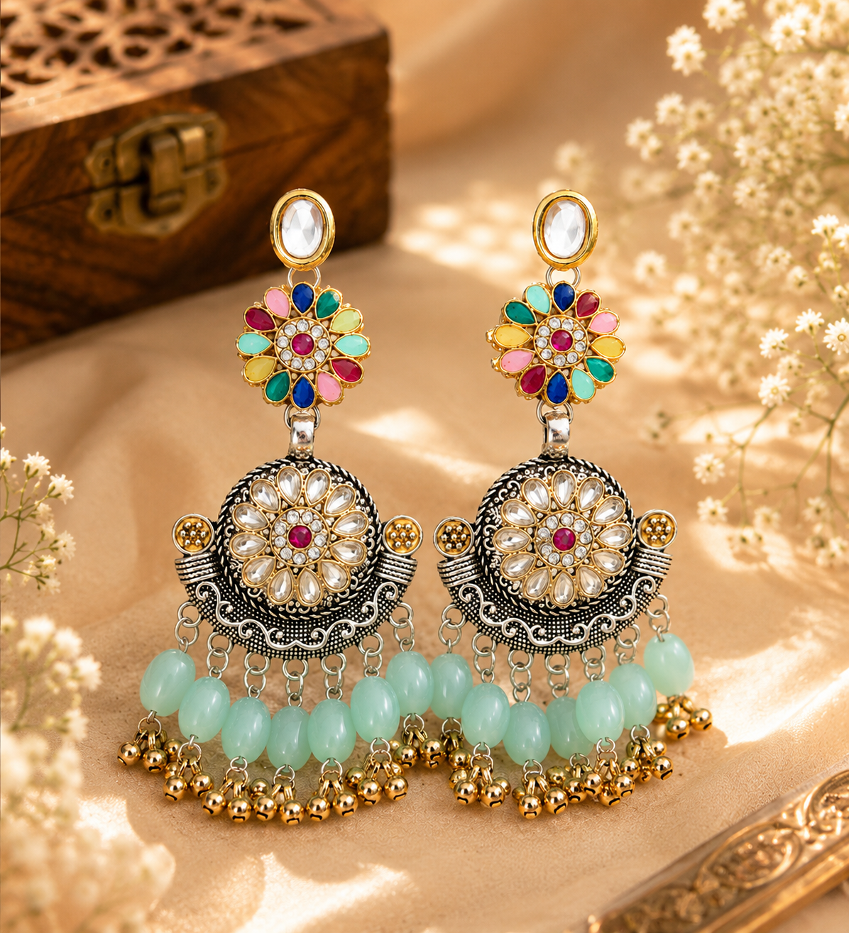 Phooljhadi Chaandbalis : Bursting with vibrant floral artistry and…