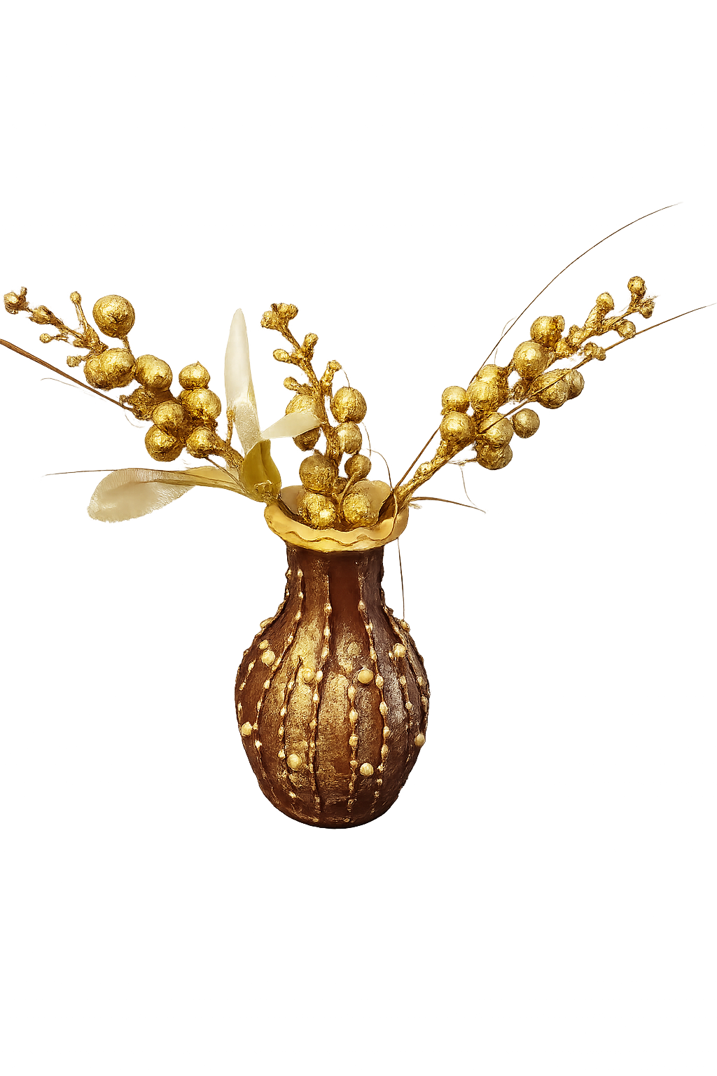 Terracotta /clay/ earthen/ mitti handcrafted and hand painted antique look flower vase for home decor, office decor, center table tabletop decor, living room decor, bedroom decor - back view