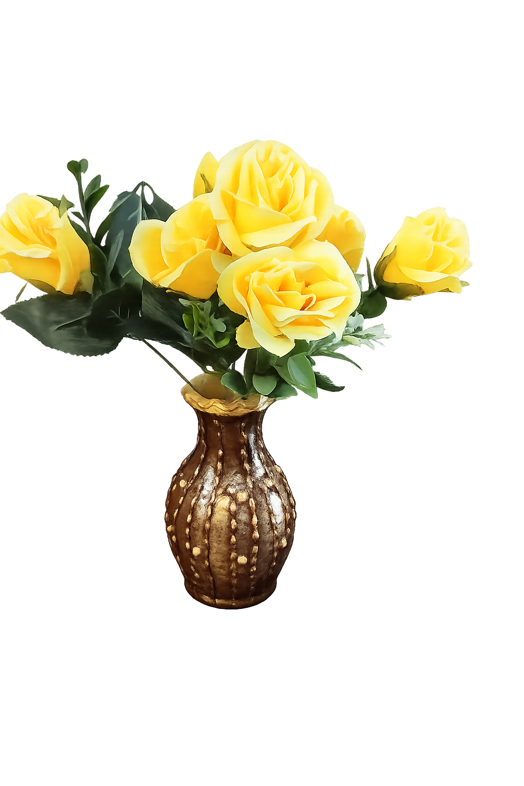 Terracotta /clay/ earthen/ mitti handcrafted and hand painted antique look flower vase for home decor, office decor, center table tabletop decor, living room decor, bedroom decor - detail view