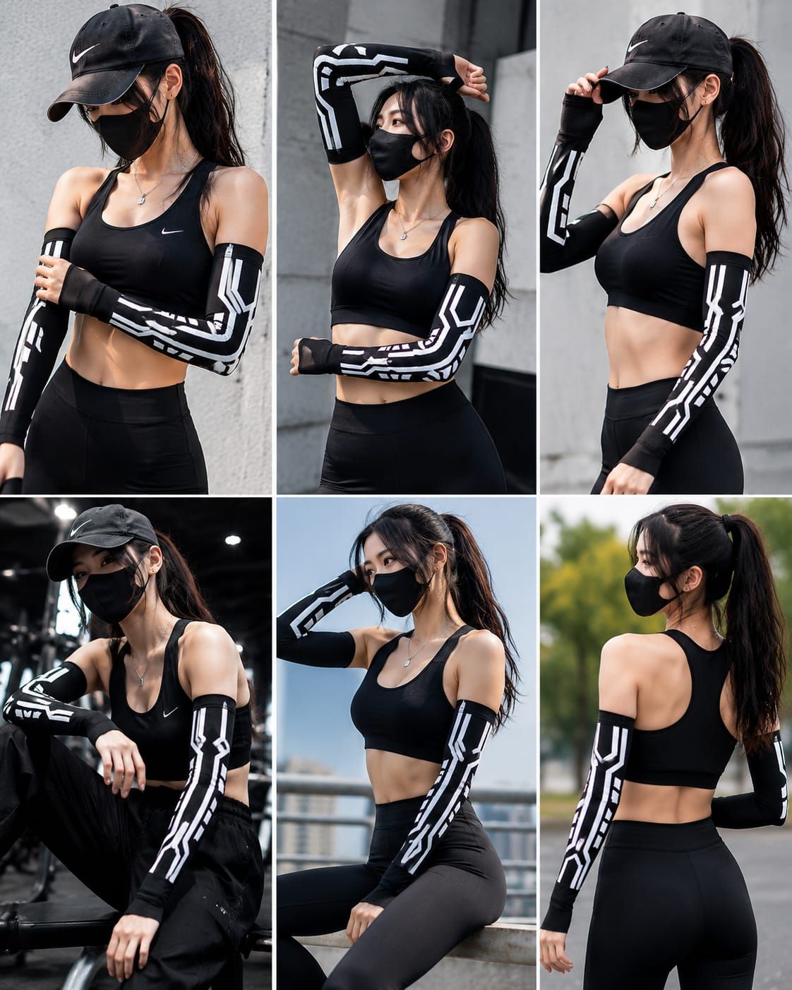 Arms sleeves men & women - back view