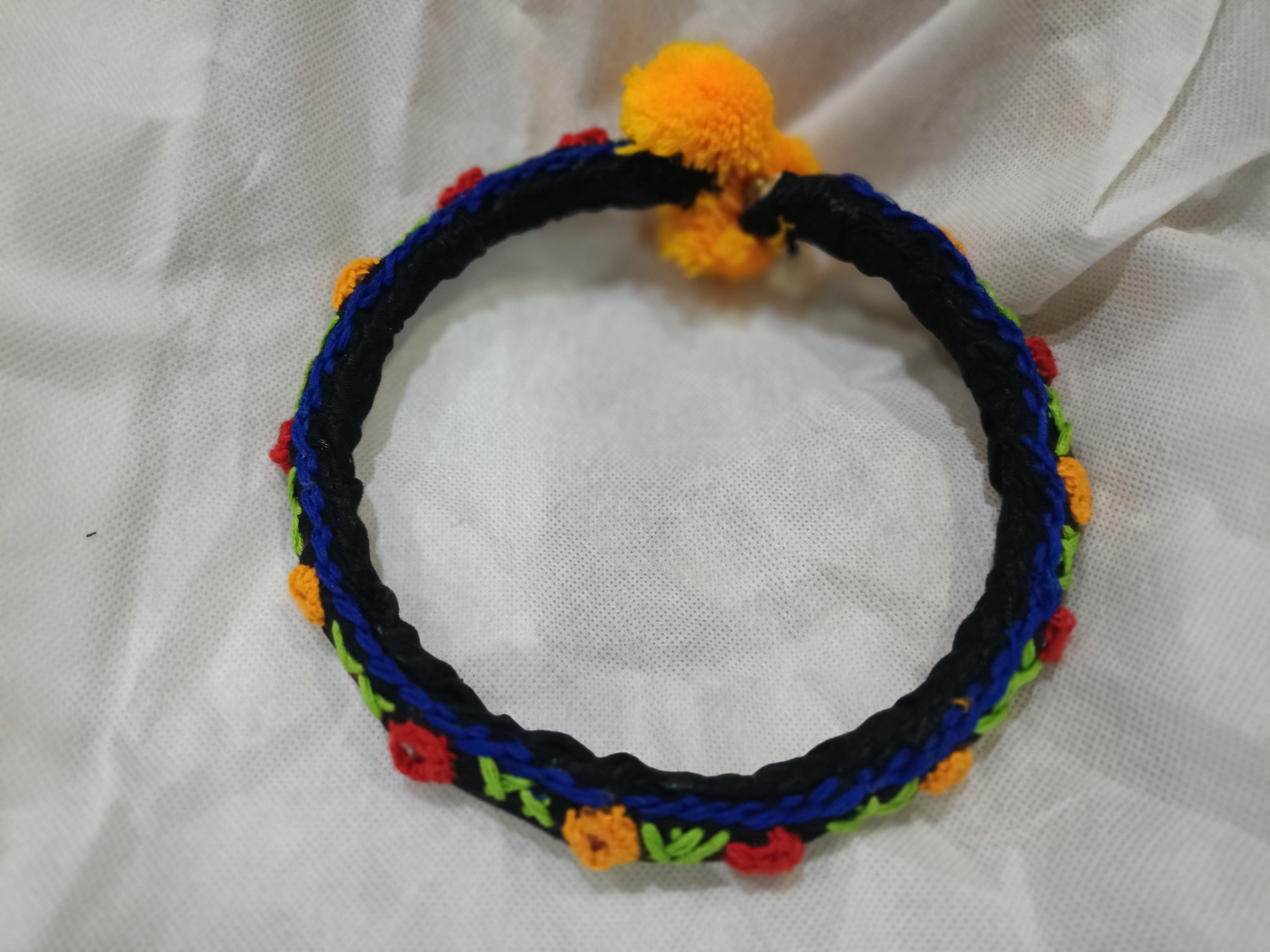 Crochet Necklace  - detail view