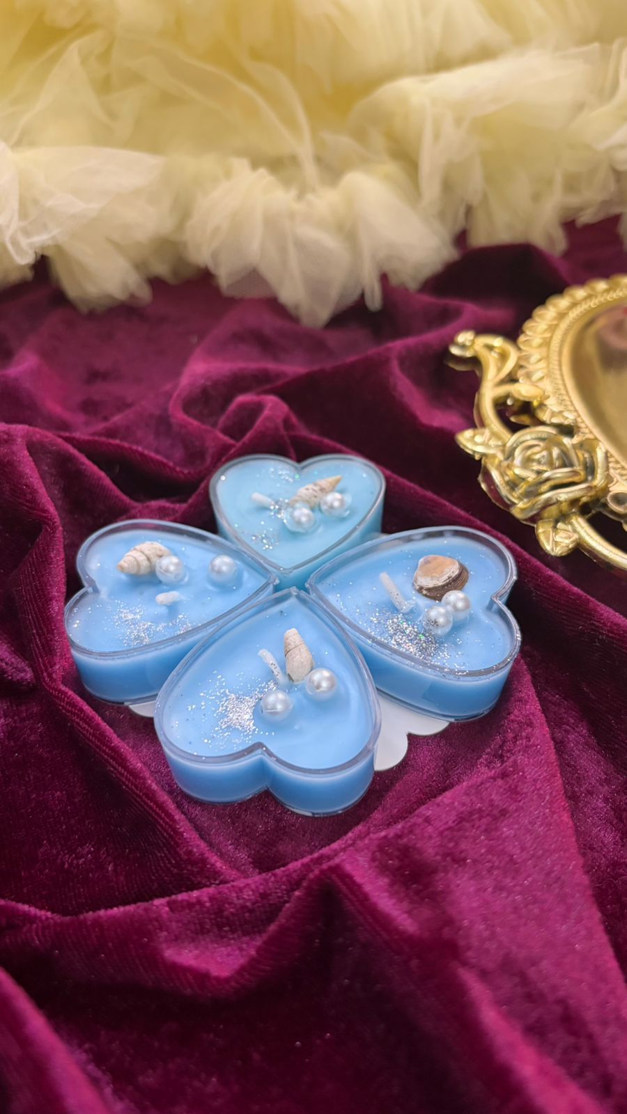 Handpoured Soy Wax Heart T-Light Candle Gift Set