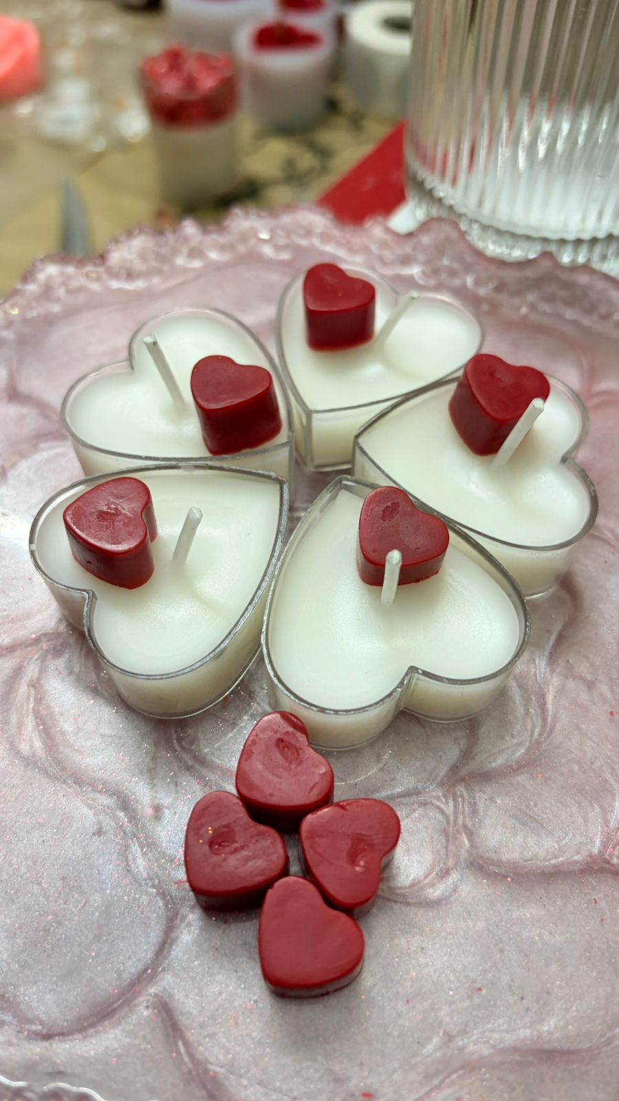 Heart T-light set - detail view