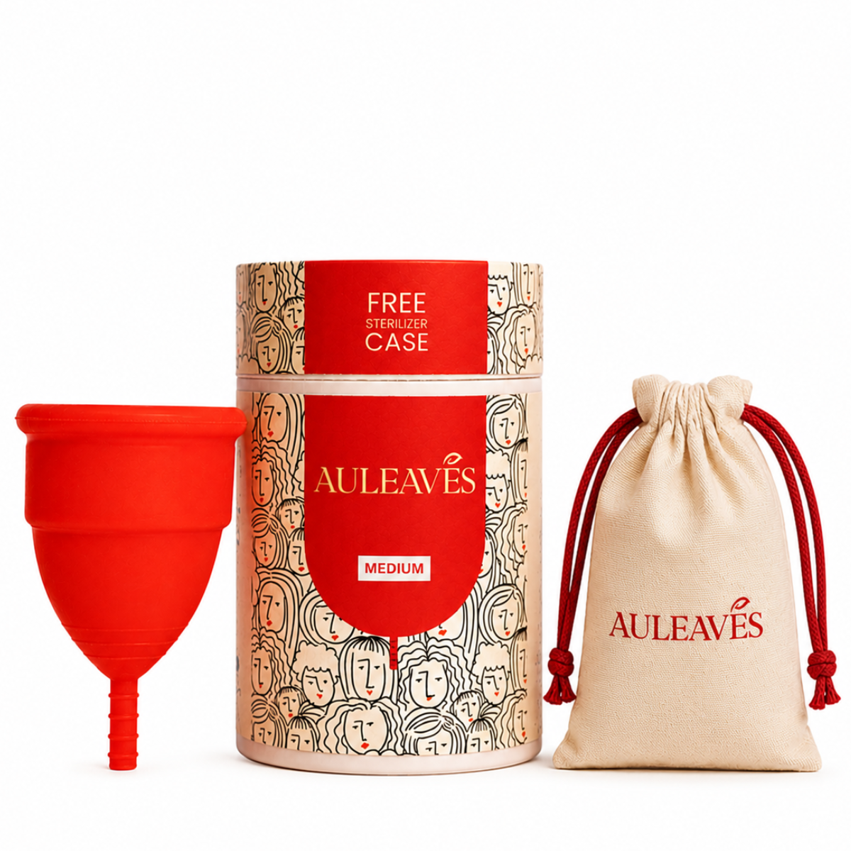 Auleaves Menstrual Cup with Steriliser Case | ISO Certified