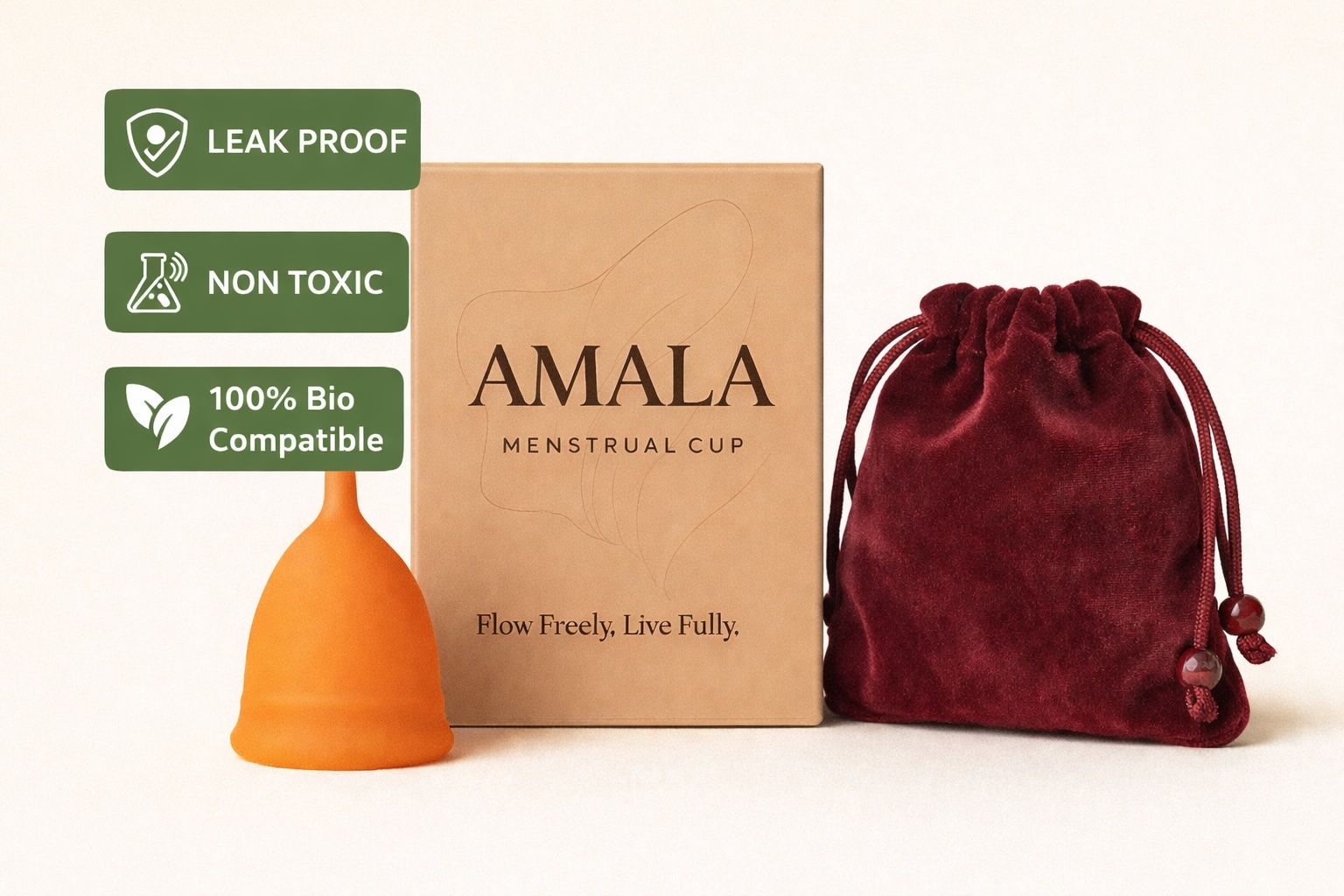 AMALA Eco friendly, reusable menstrual cup - Main physical image