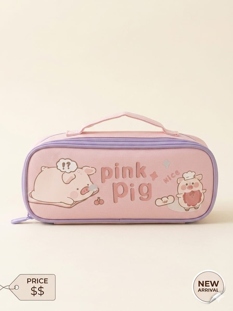 Kawaii themed Pencil Pouches - back view