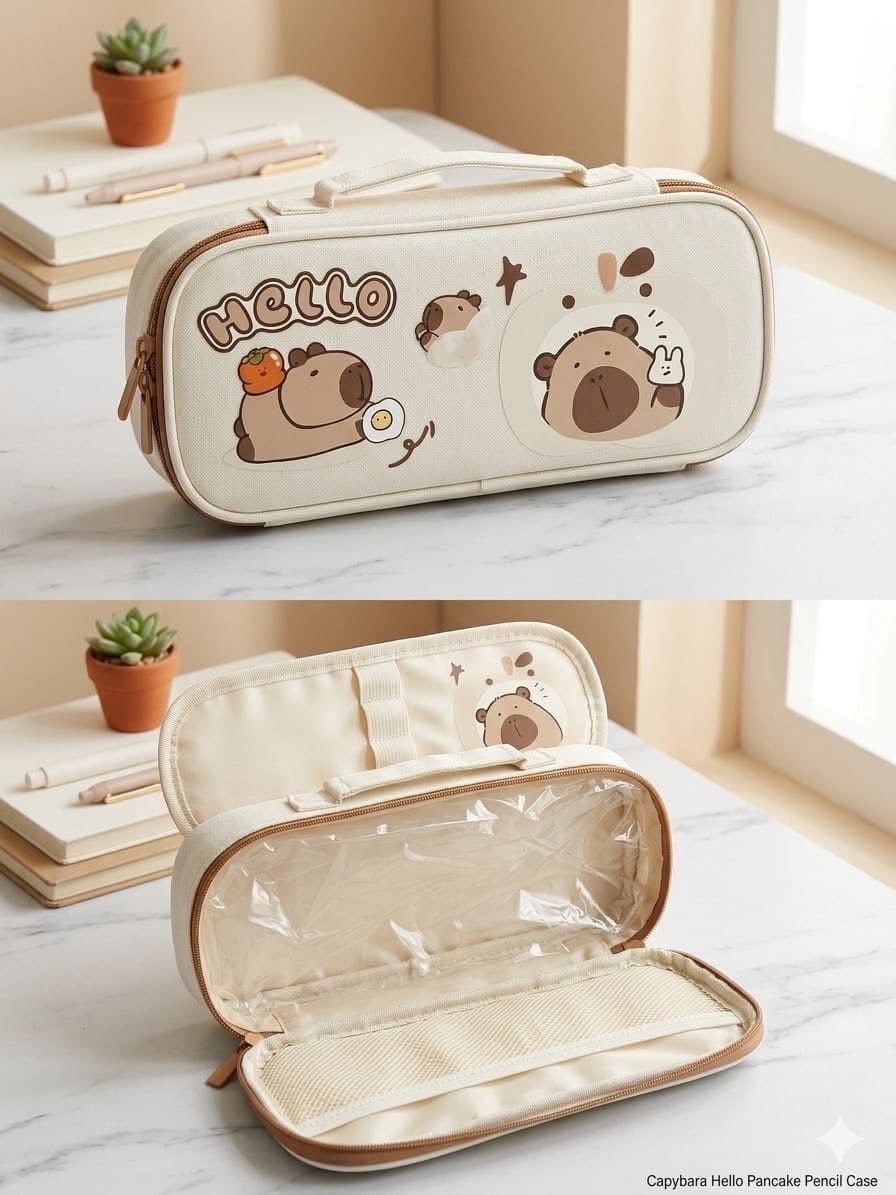 Kawaii themed Pencil Pouches - detail view