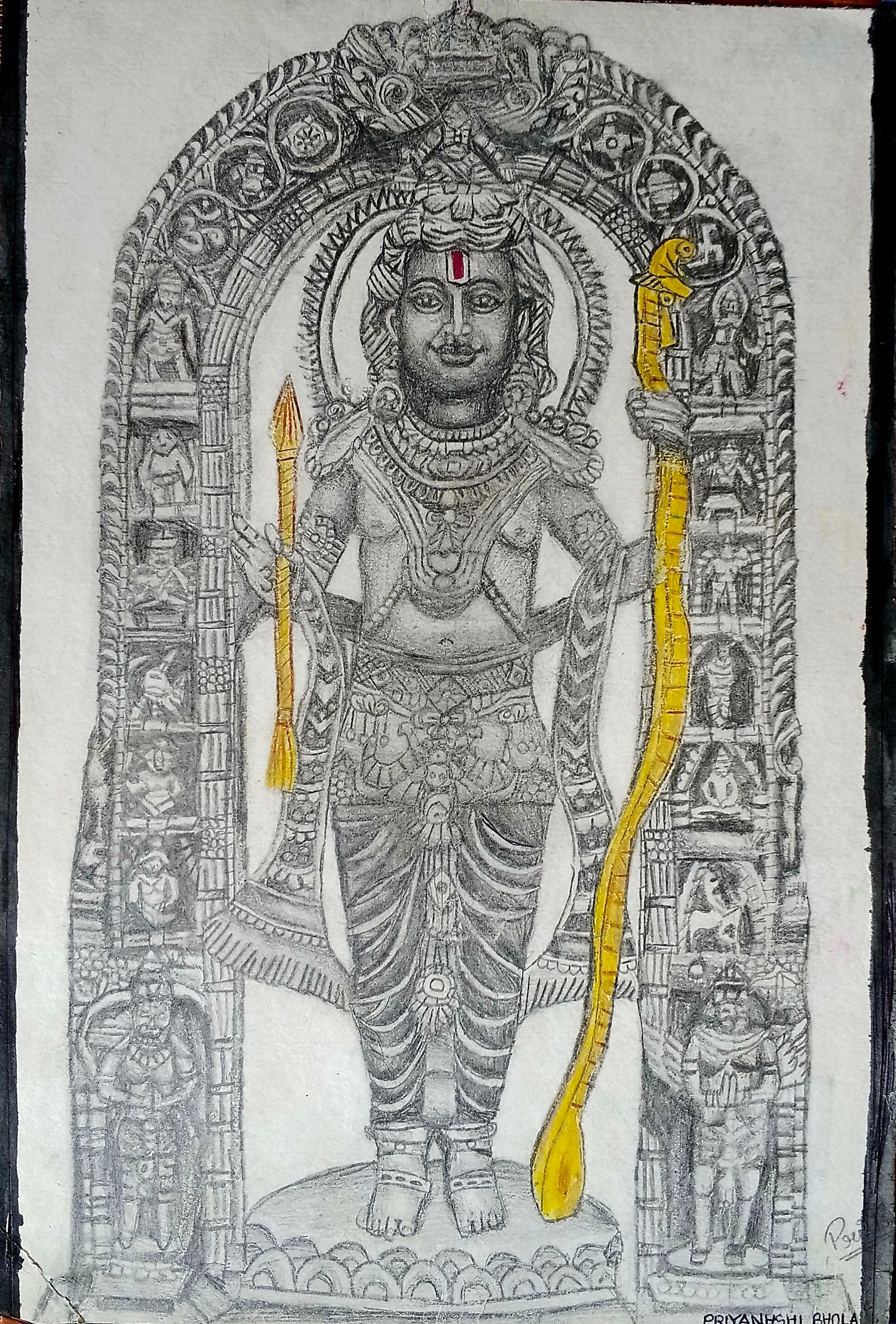 Sketch of Ram lala - in use