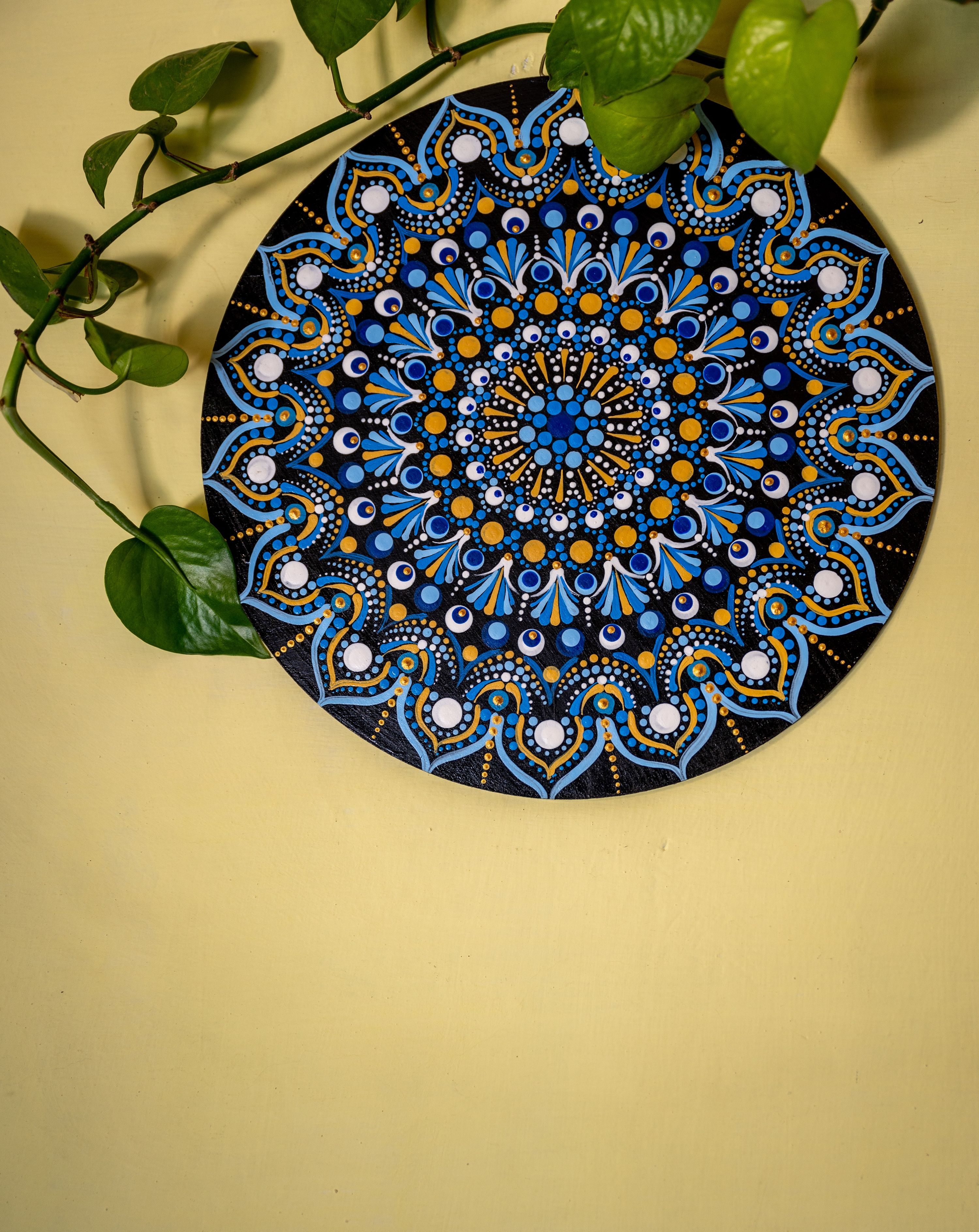Evil Eye Floral Hanging Mandala- Single view