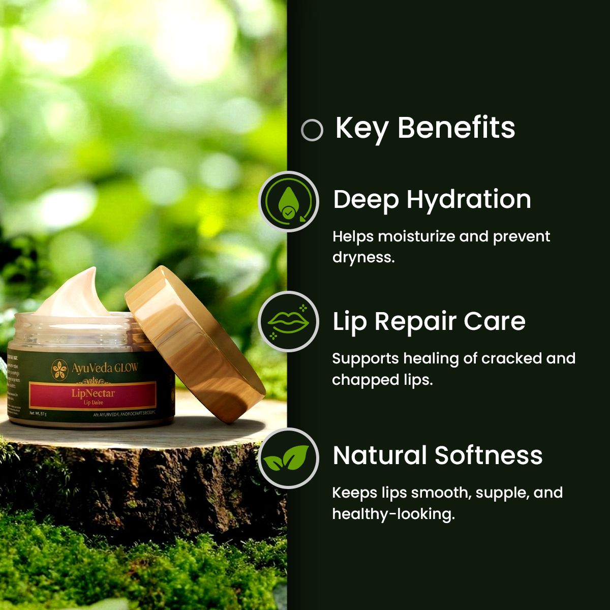 LipNectare: Ayurvedic Lip Balm - in use