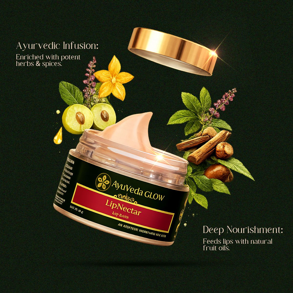 LipNectare: Ayurvedic Lip Balm - alternative angle