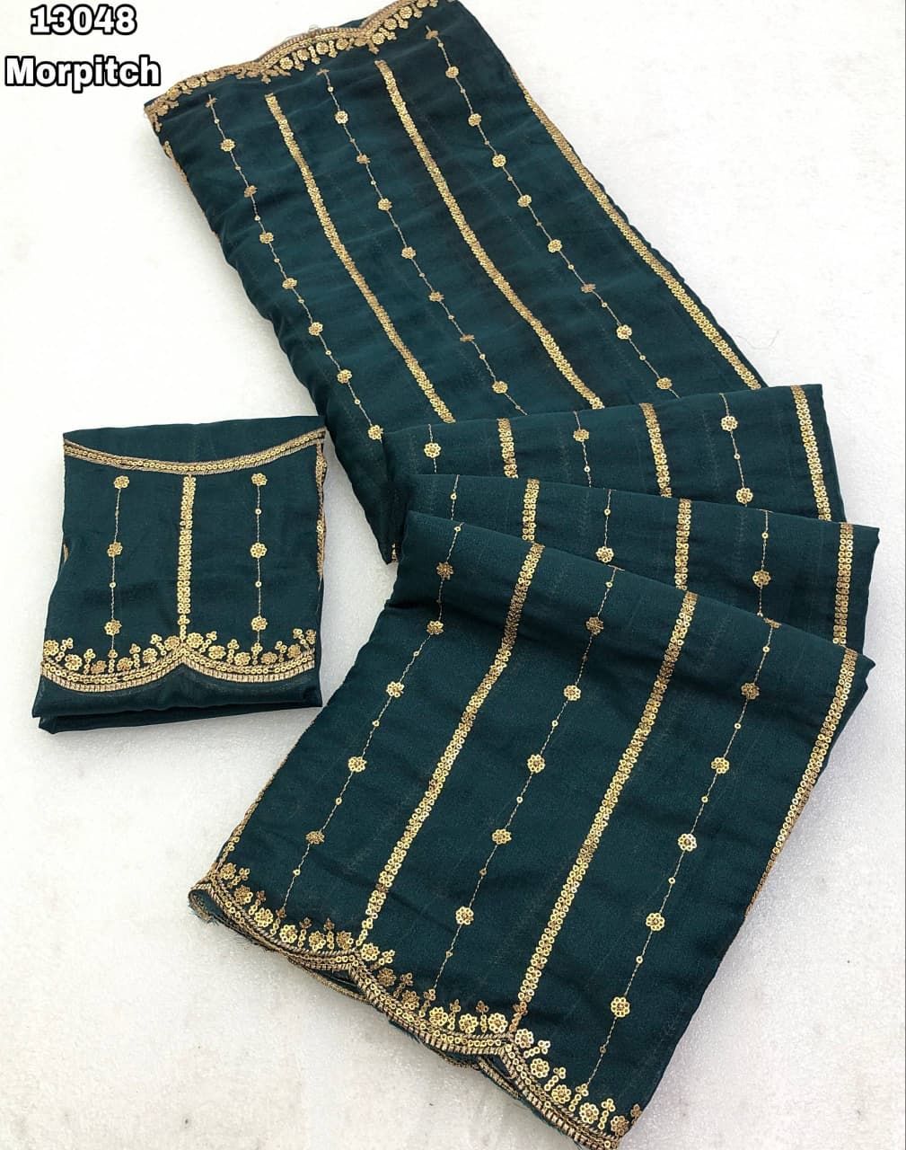 Soft Space Silk saree - in use