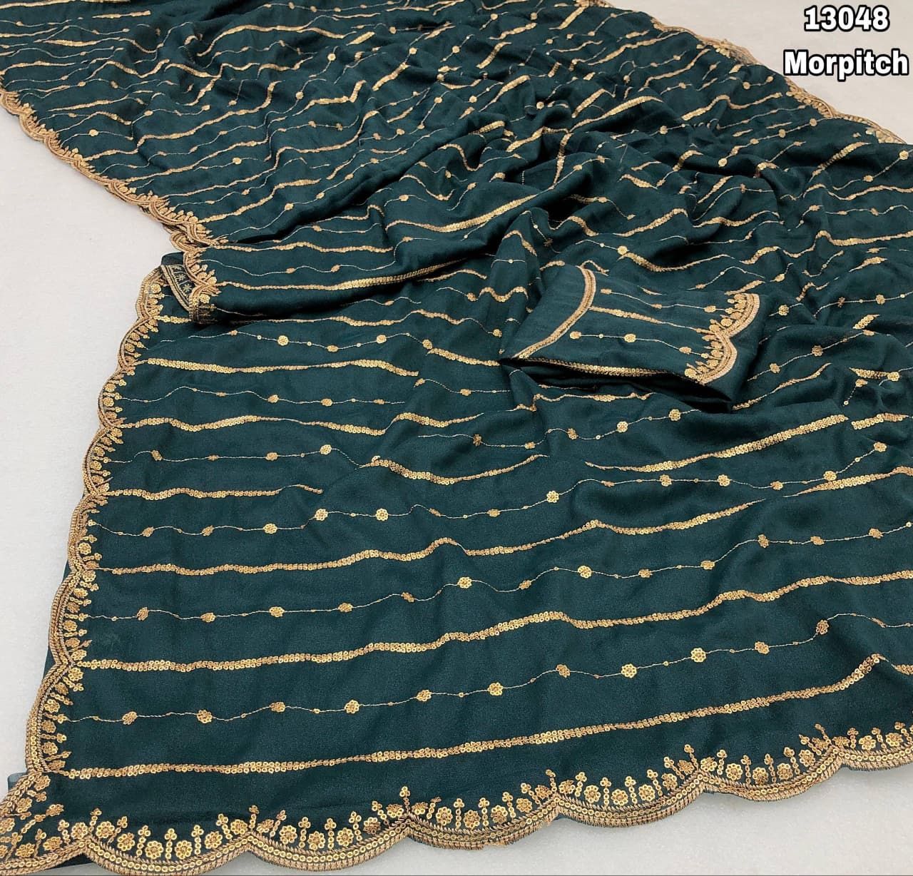Soft Space Silk saree - alternative angle
