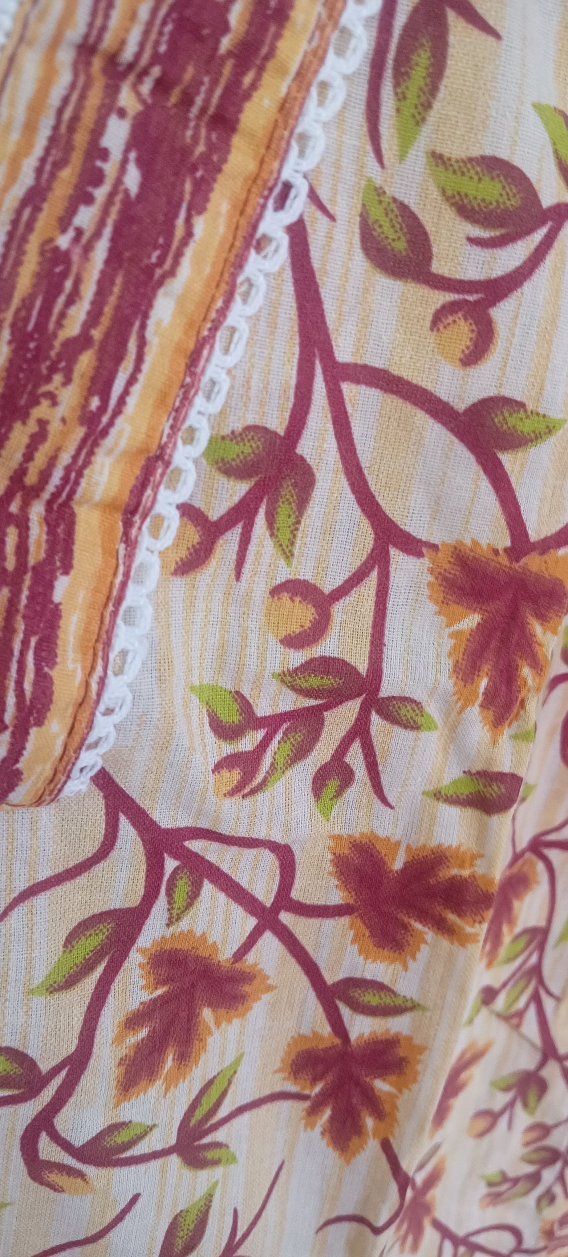 Cotton kurti with pant  - back view
