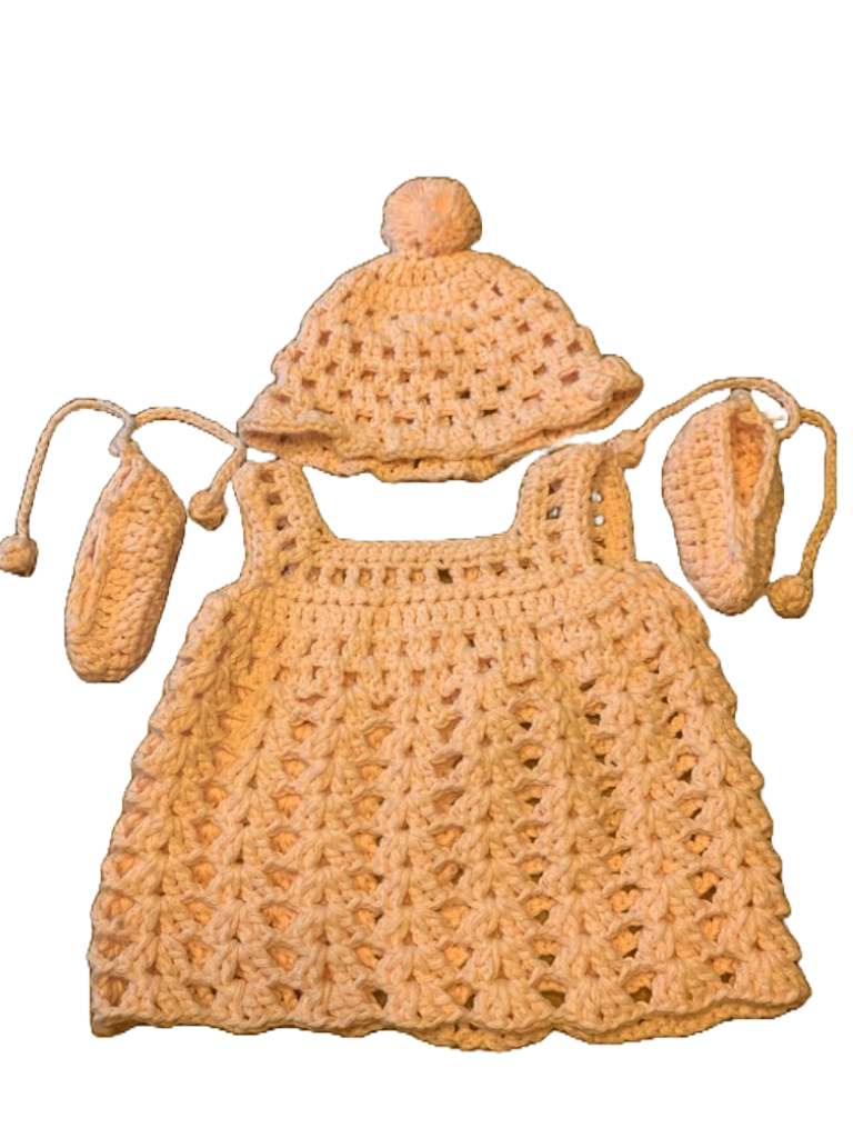 Adorable Baby Pinky Festive Dress Set