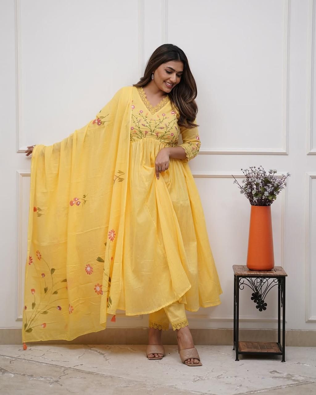 Cotton kurta set - back view