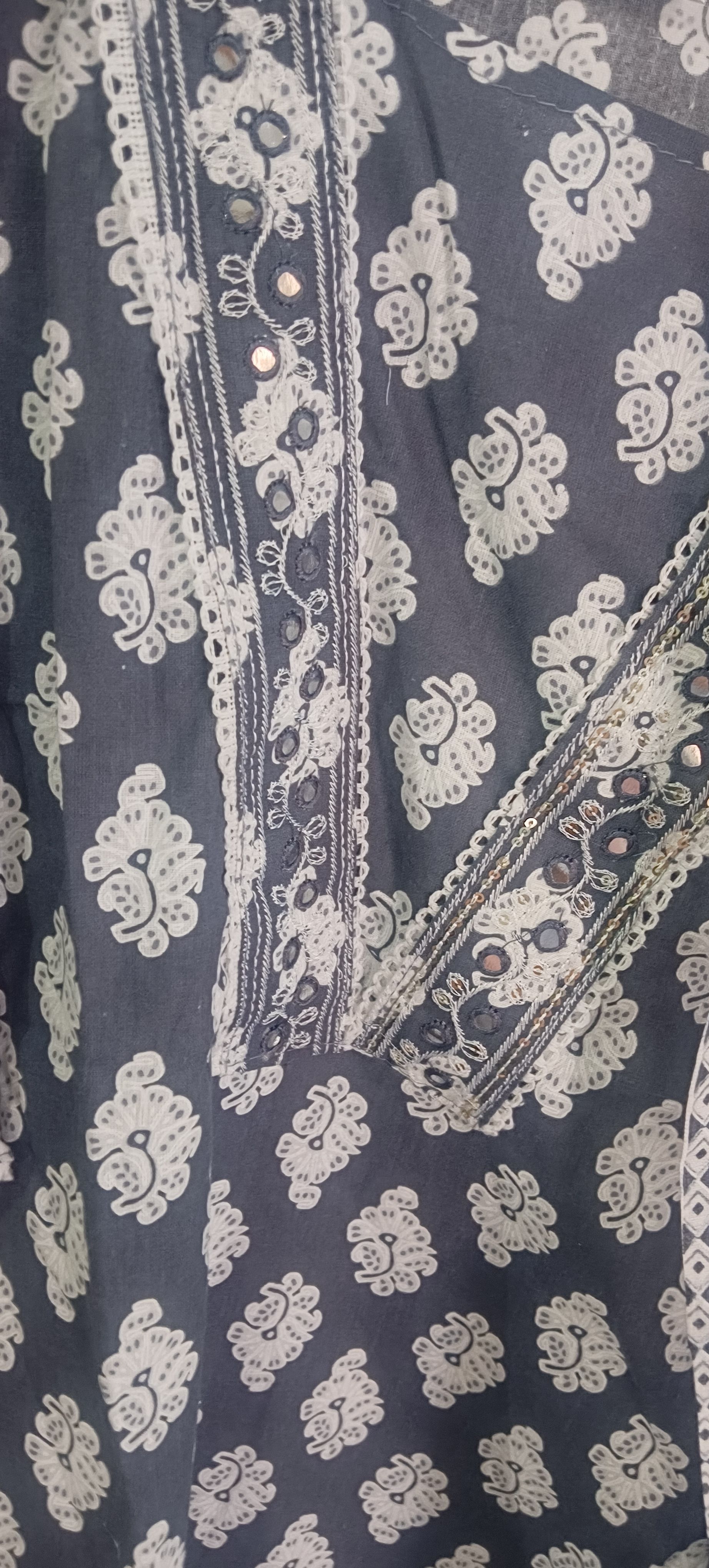 Women's kurti pant with dupatta 100% cotton  - alternative angle