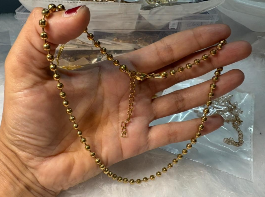 18K Gold Plated Brass Chain Necklace with Secure Clasp