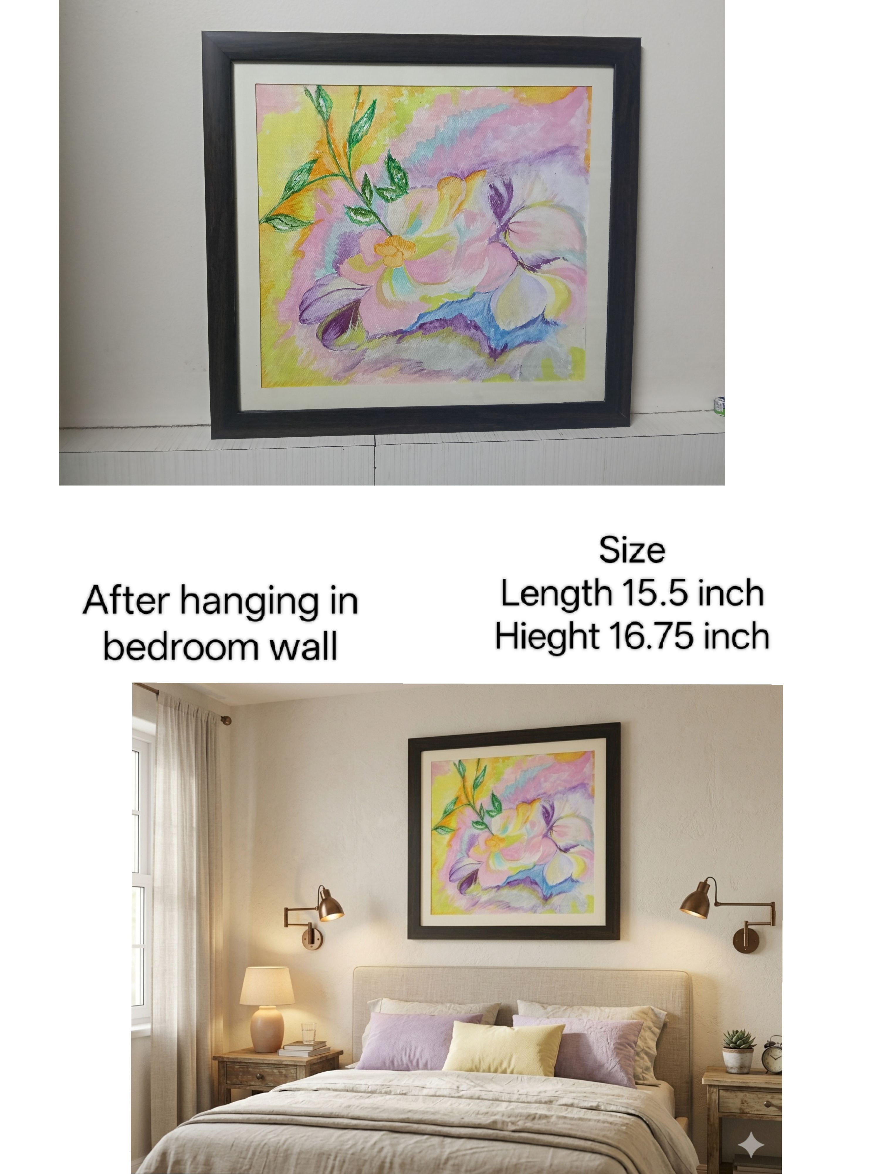 Vibrant Light Shade Abstract Cotton Duck Canvas Painting
