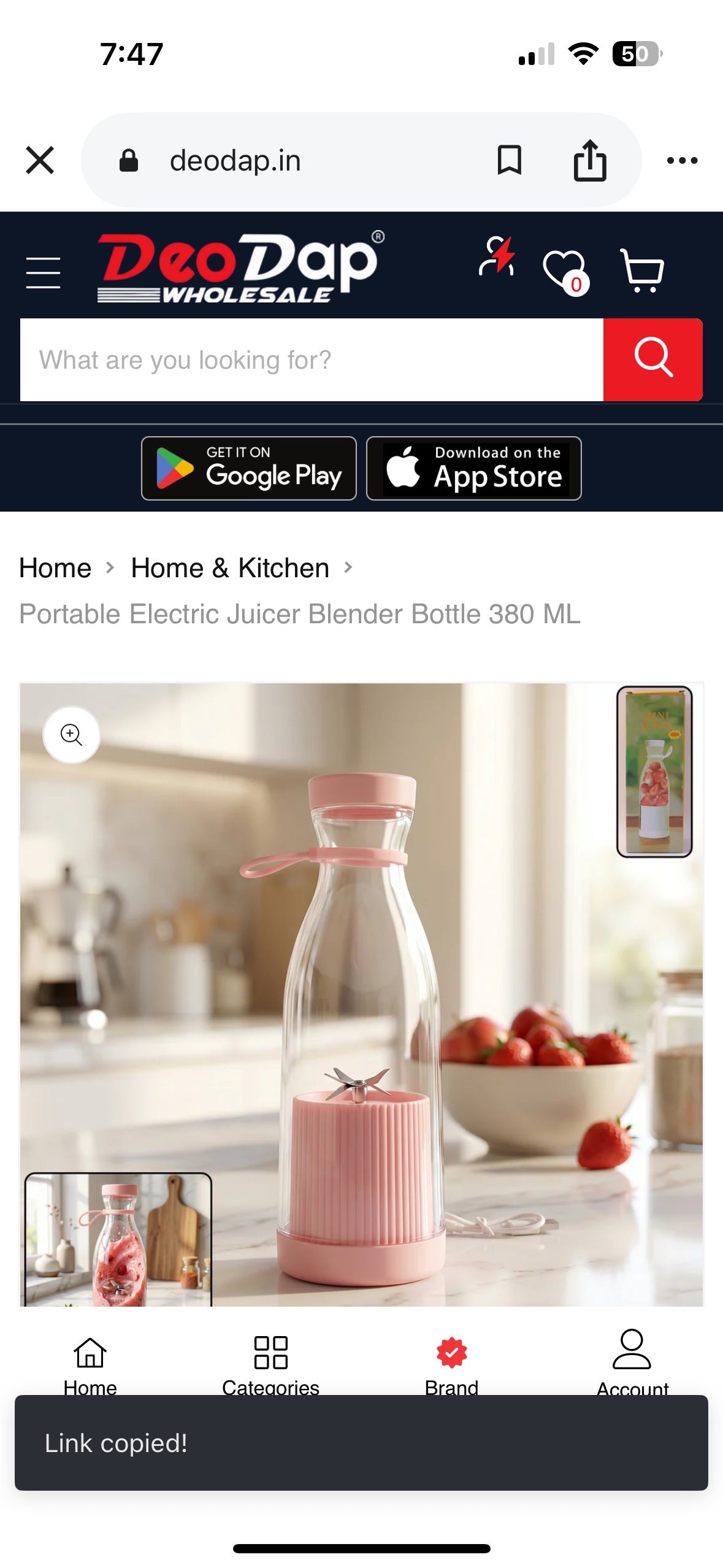 Portable Rechargeable Electric Automatic Juicer