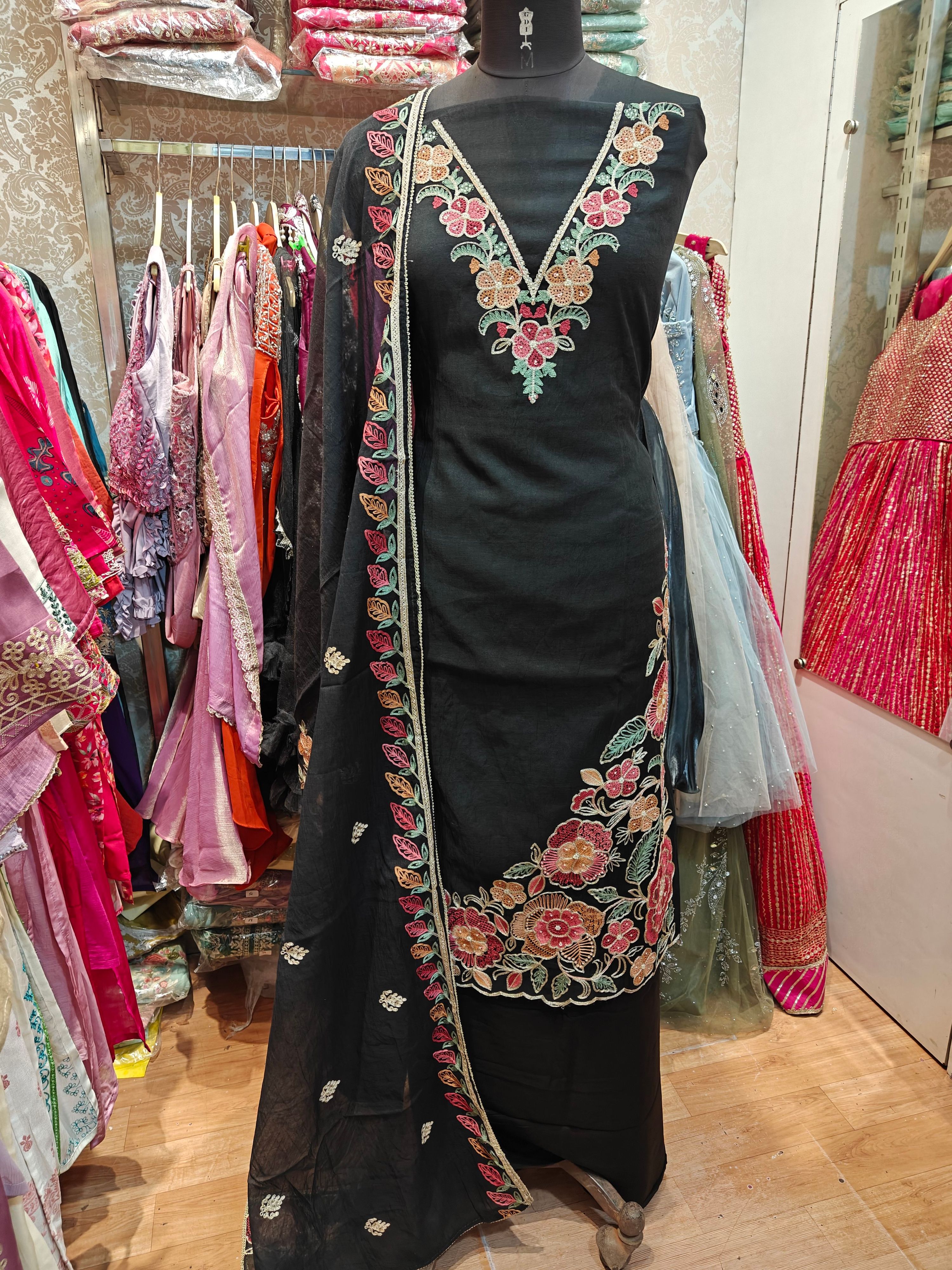 Unstitched dress material