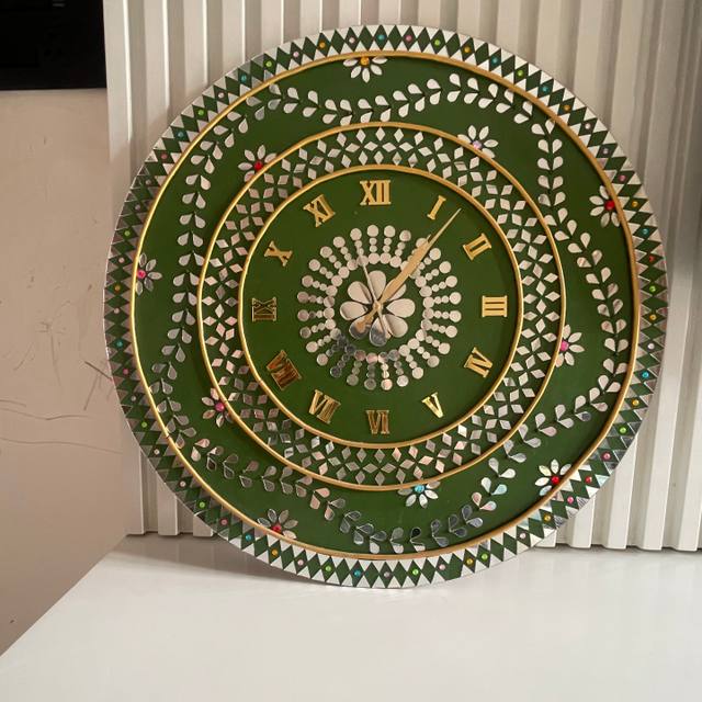 Handcrafted Modern MDF & Glass Wall Clock