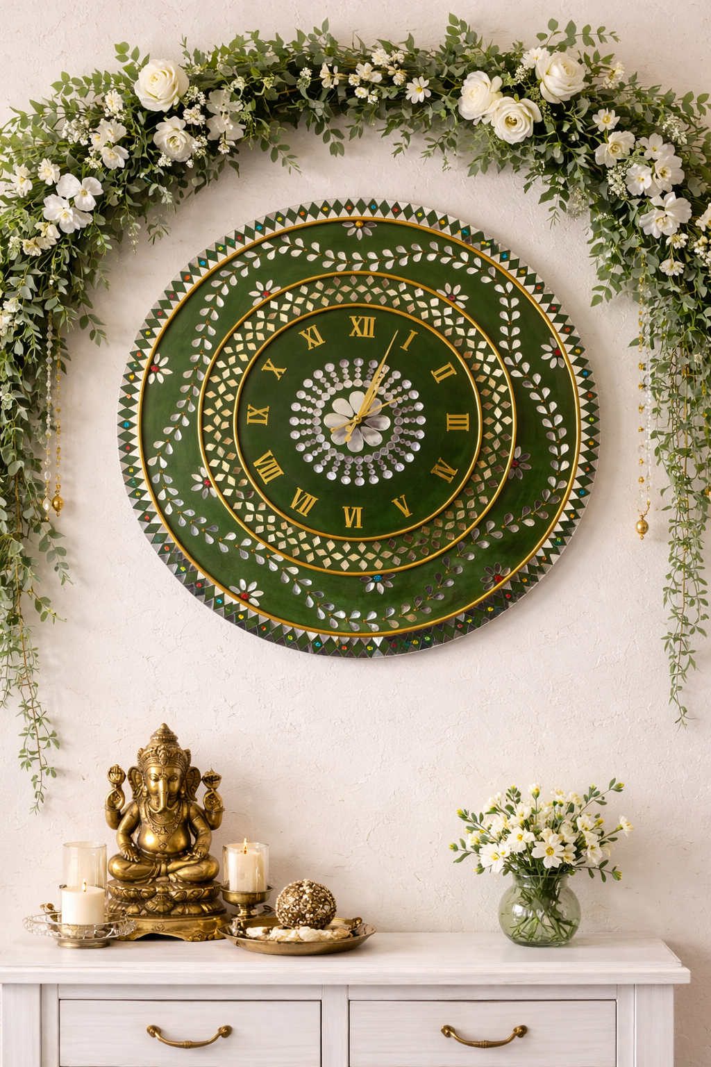 Handcrafted Modern MDF & Glass Wall Clock