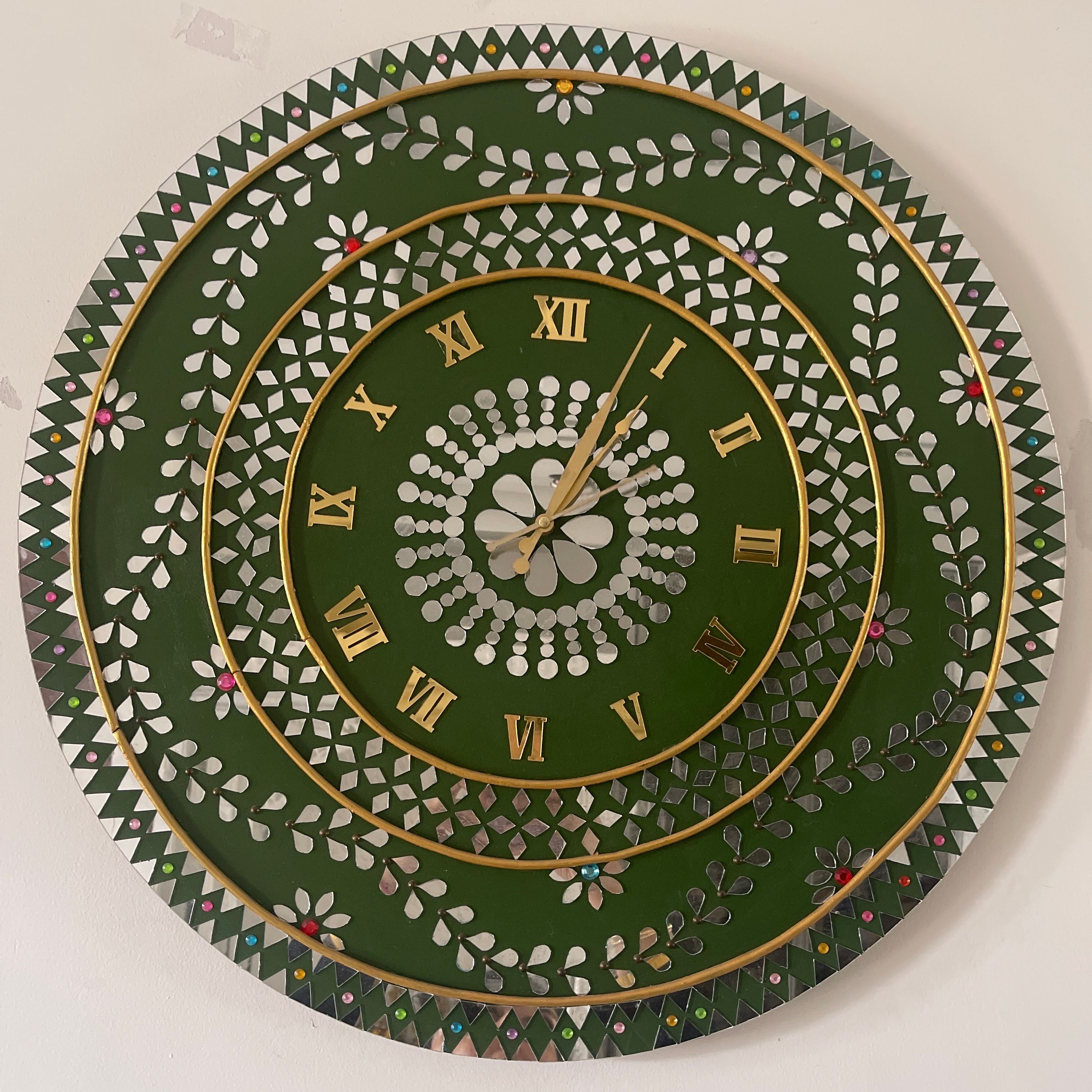 Handcrafted Modern MDF & Glass Wall Clock