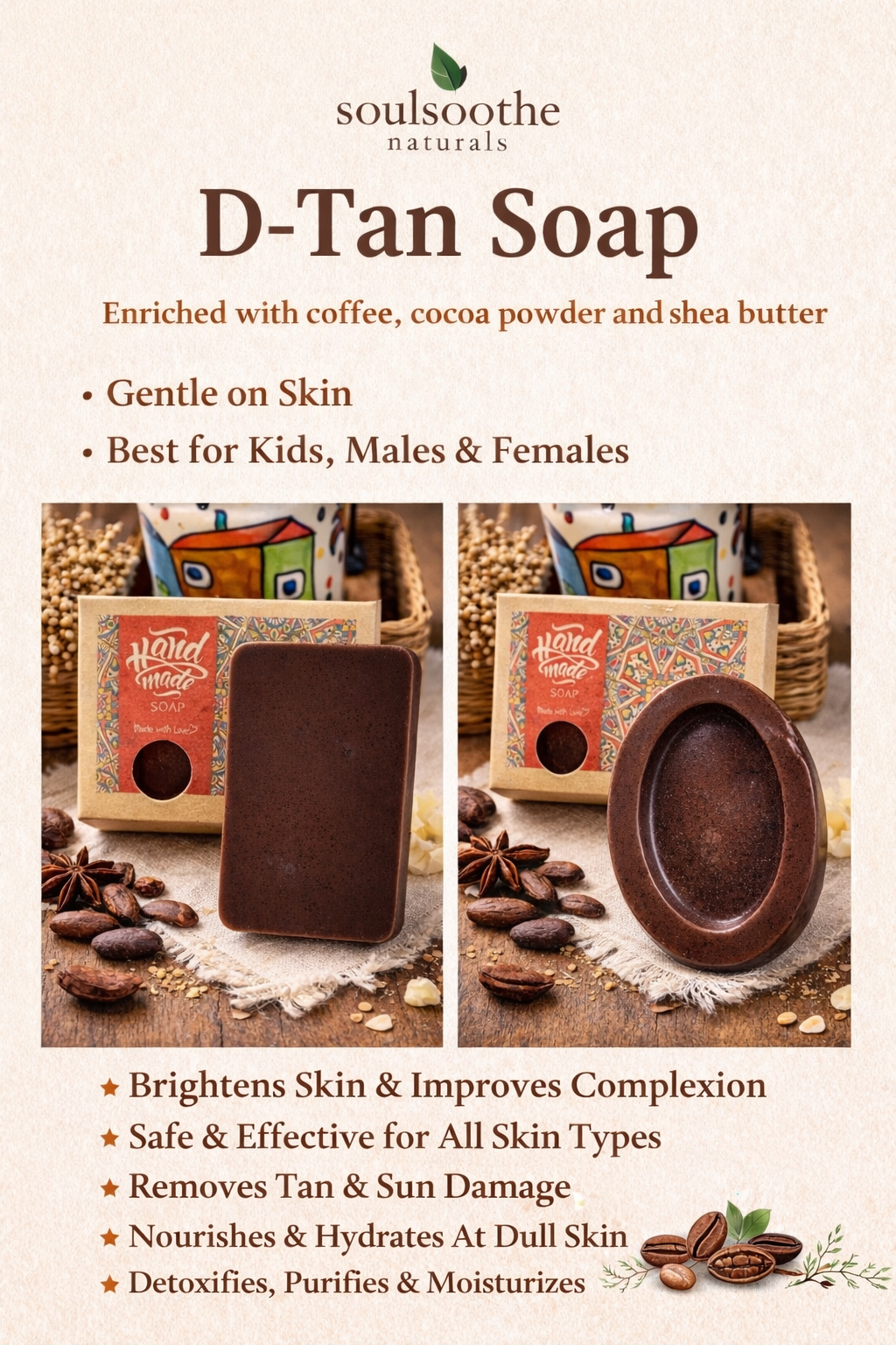 Pure Organic Natural Handcrafted Botanical Soap Bar